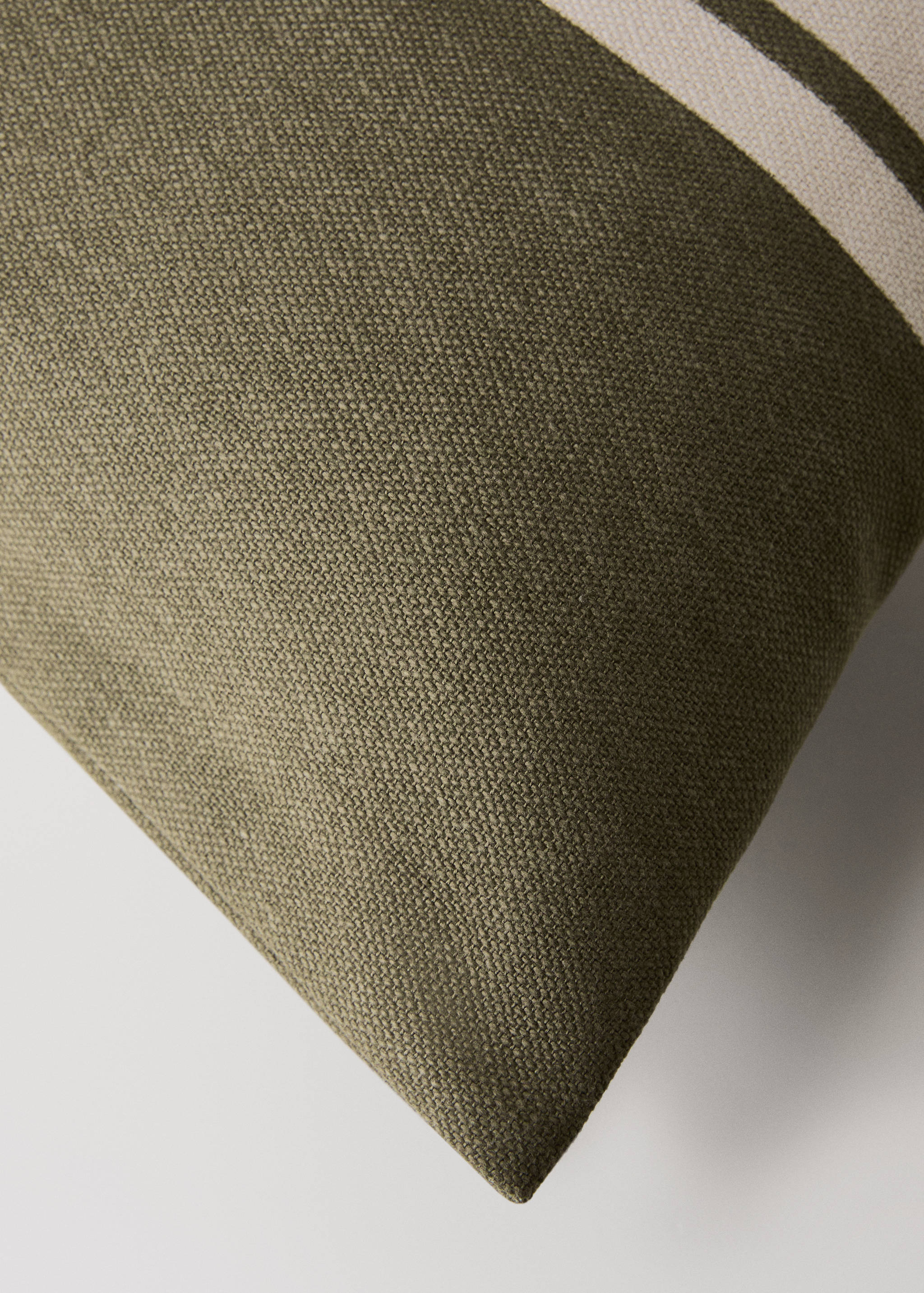 Cotton cushion cover with printed stripes 45x45 cm - Details of the article 2