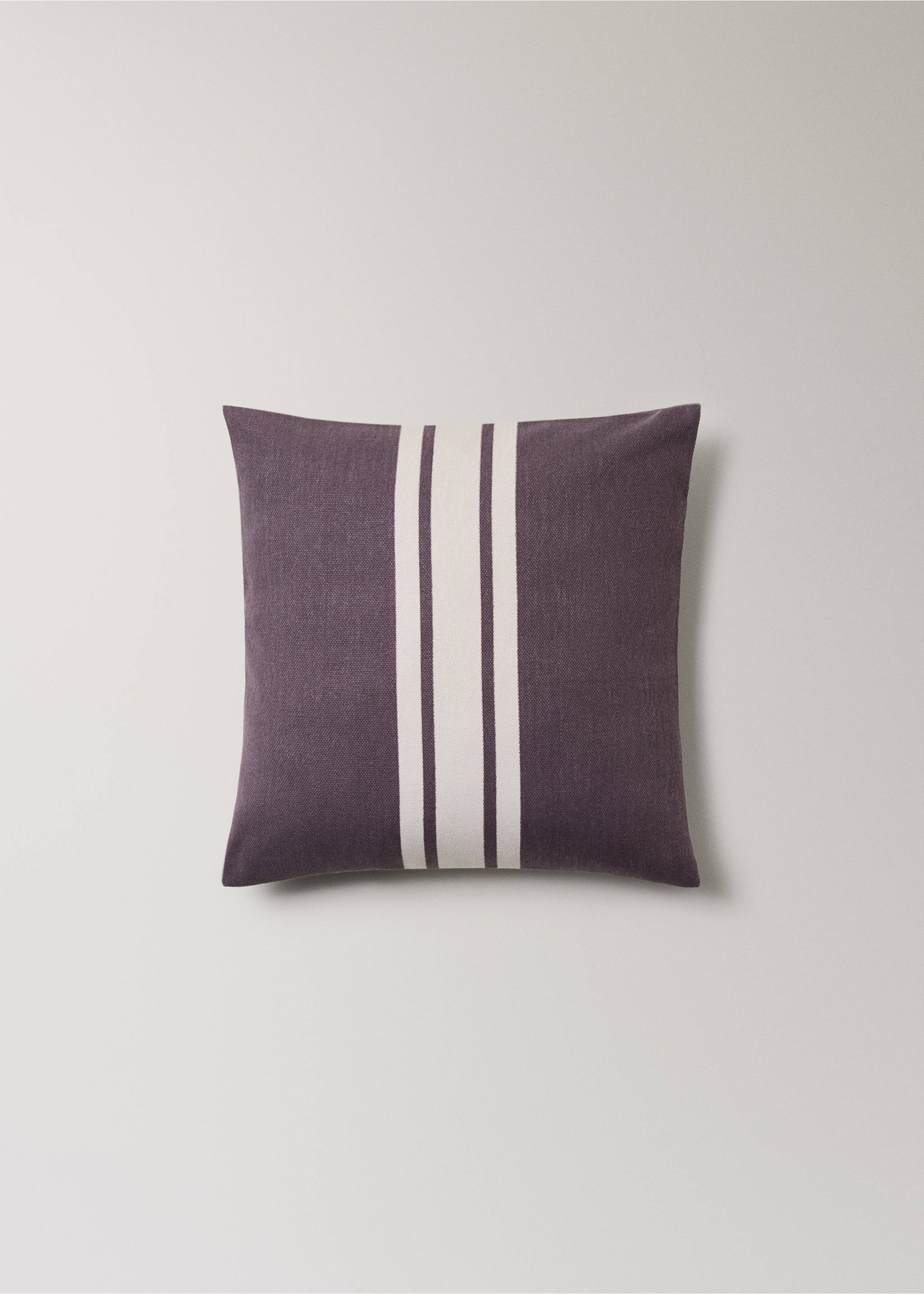 Párnahuzat pamutból, nyomtatott csíkos, 45x45 cm - Termék modell nélkül, Sötétpiros. Ref: 17013314-00.