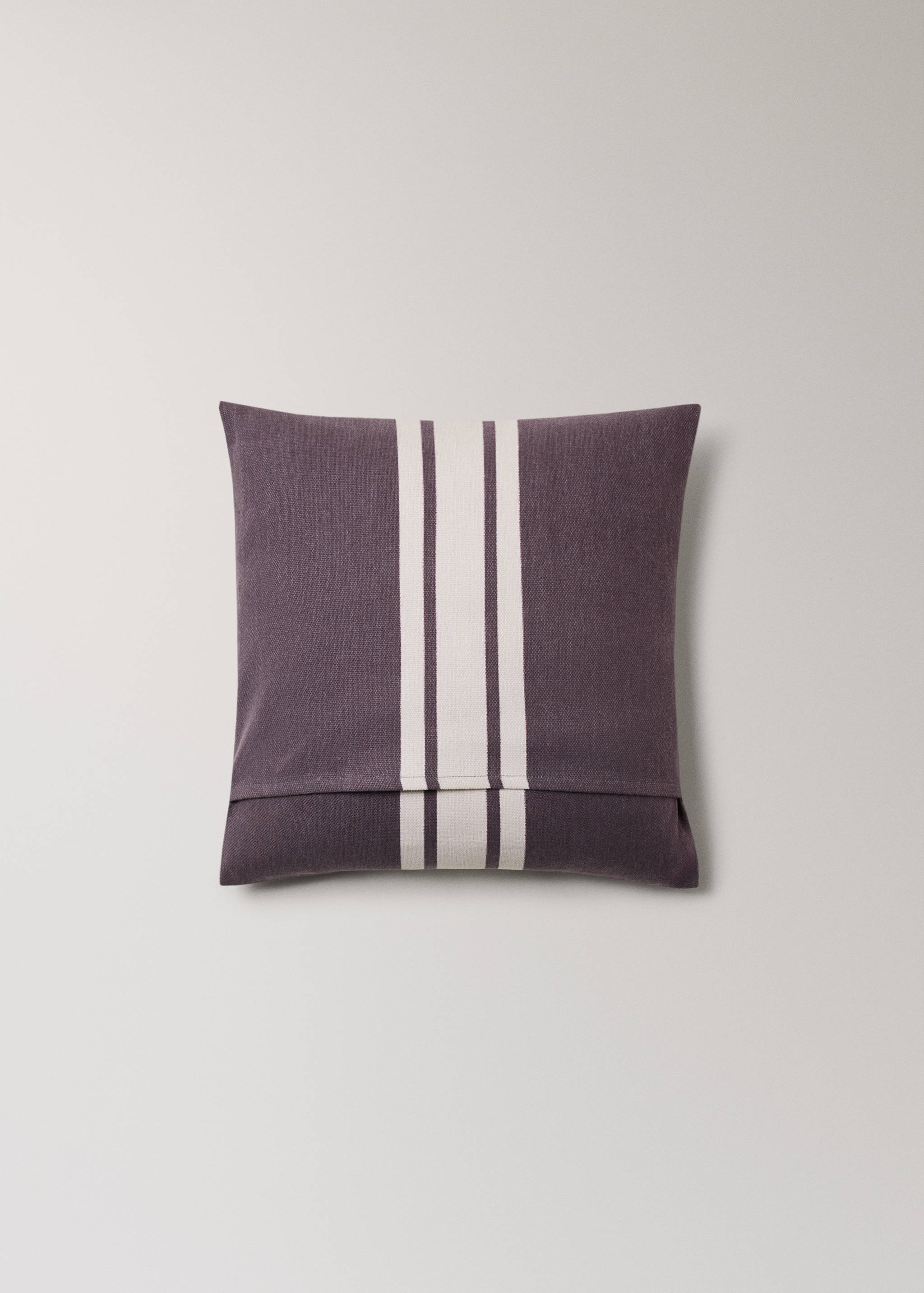 Cotton cushion cover with printed stripes 45x45 cm - Details of the article 1