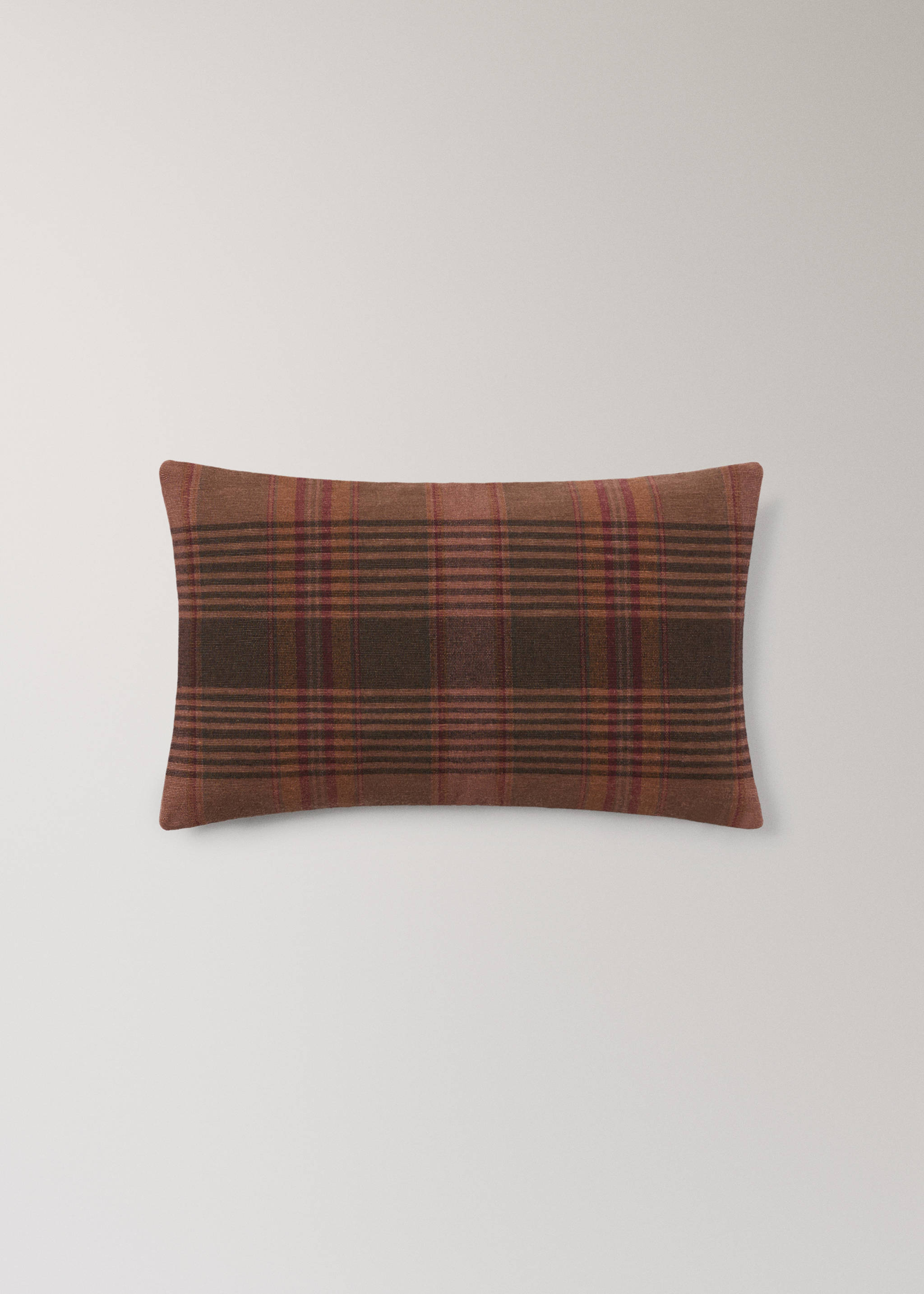 Funda cojín diseño cuadros color sobre tintado 30x50cm - Detalle del artículo 1