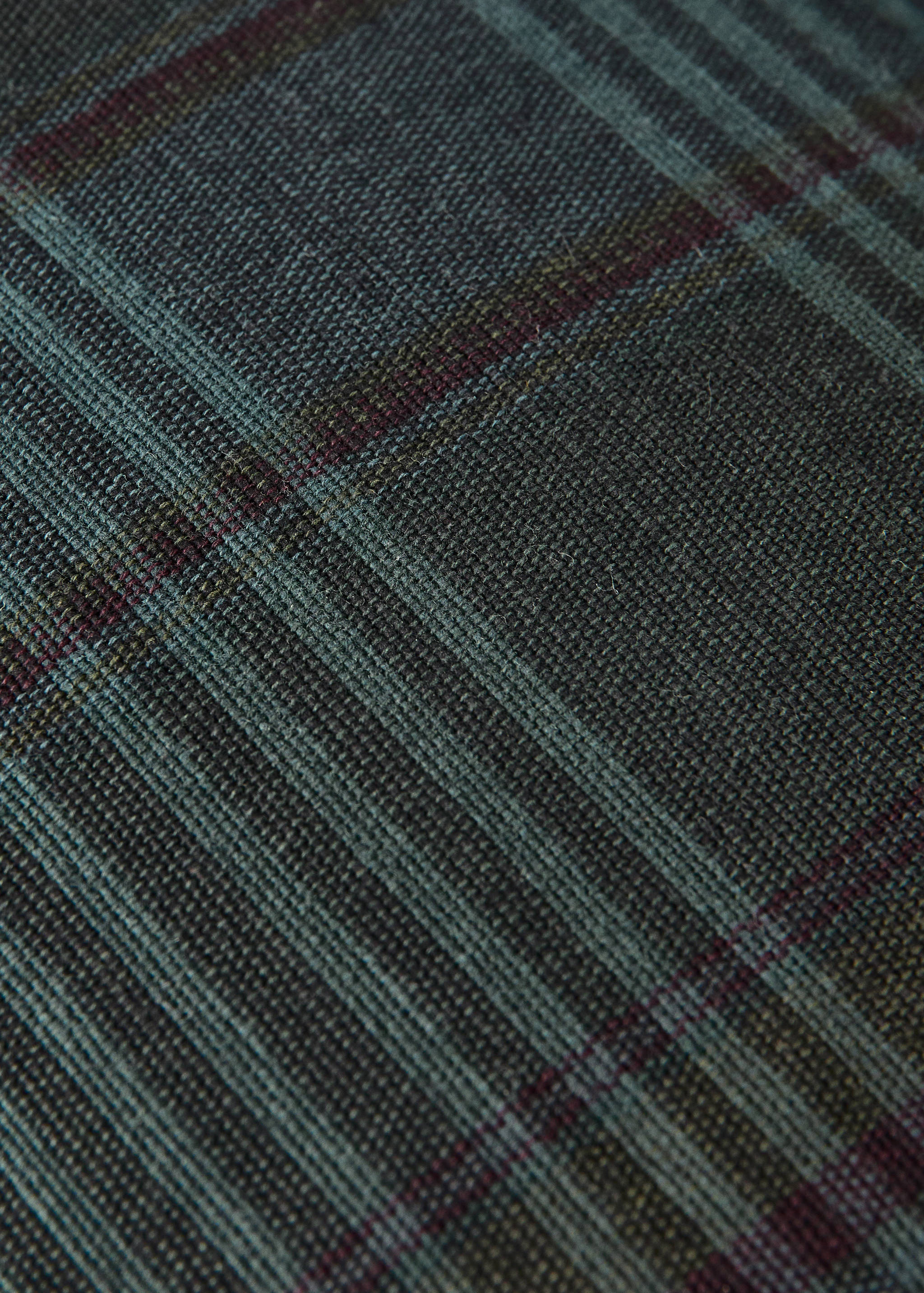 Overdyed check cushion cover 50x50cm - Details of the article 4