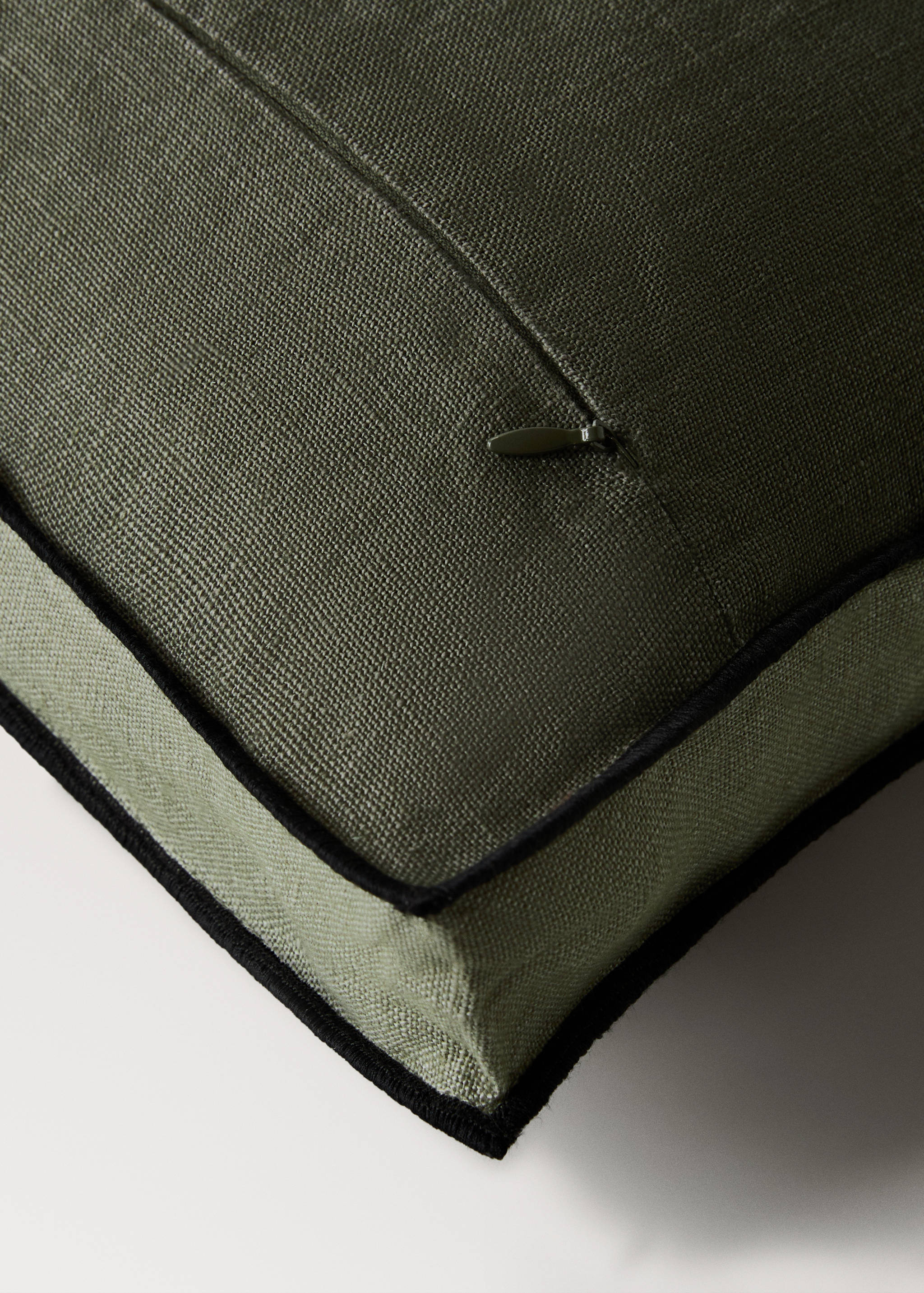 Dvoubarevný lněný povlak na polštářek 45 x 45 cm - Detail zboží 3