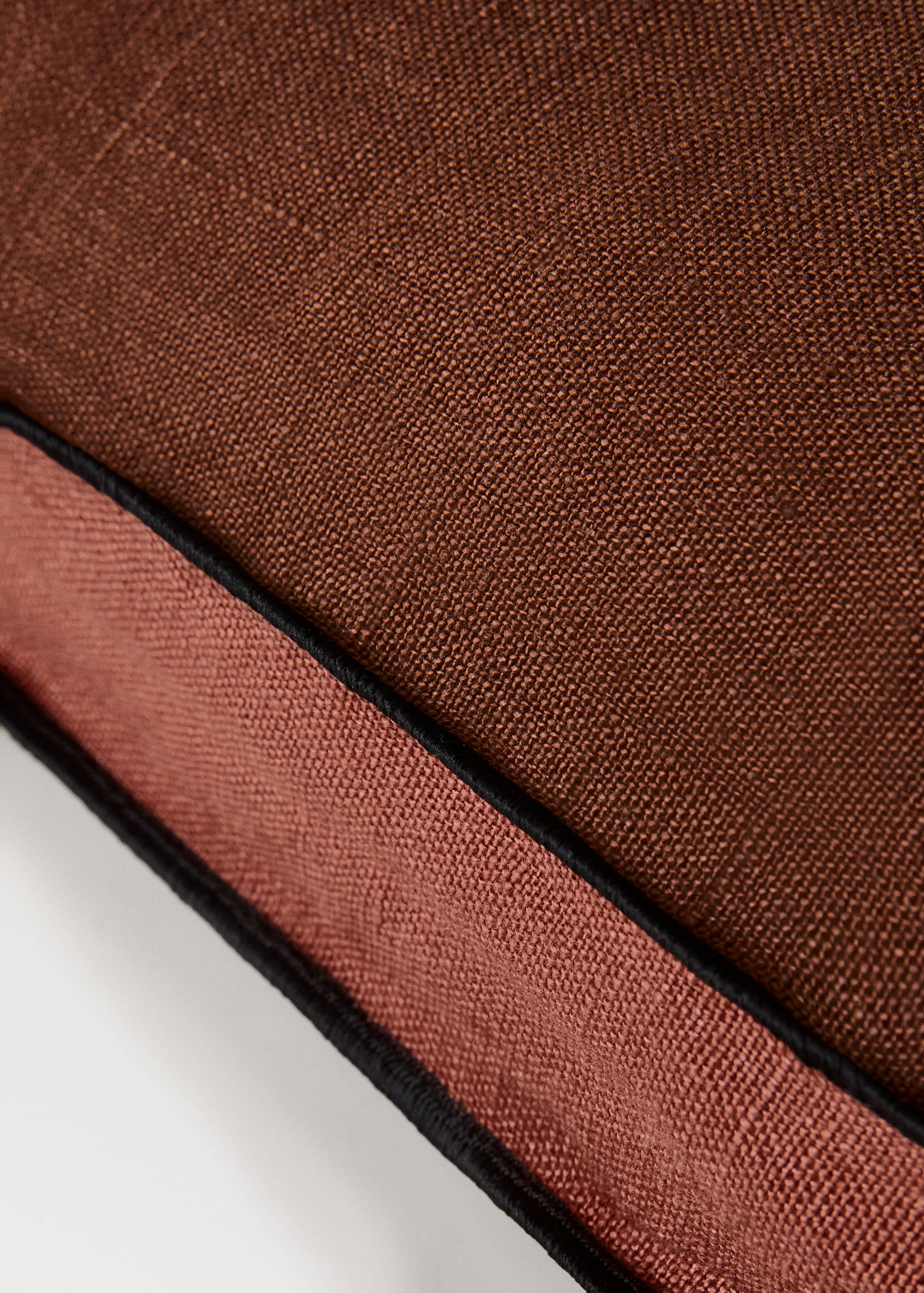 Dvoubarevný lněný povlak na polštářek 45 x 45 cm - Detail zboží 2