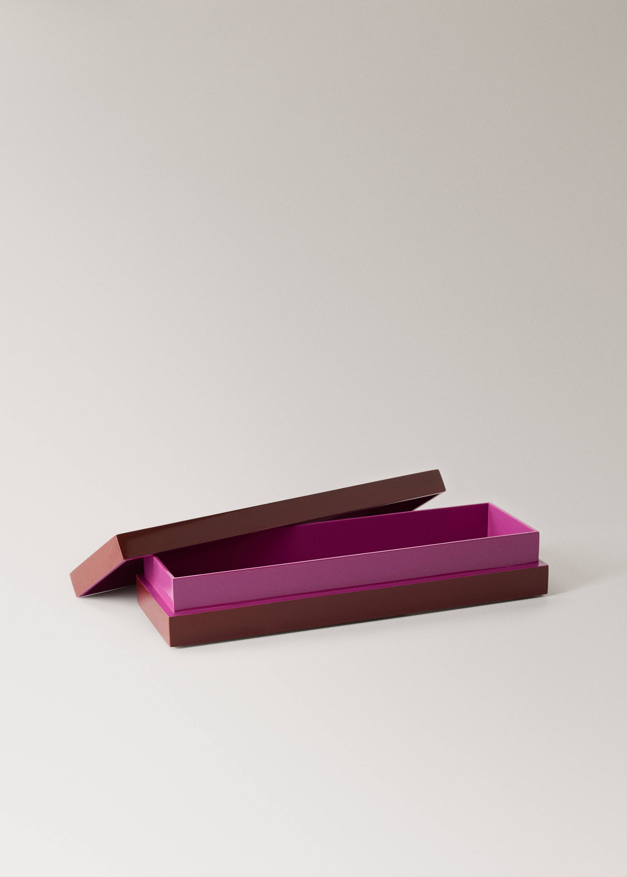 Caja lacada bicolor rectangular - Detalle del artículo 1