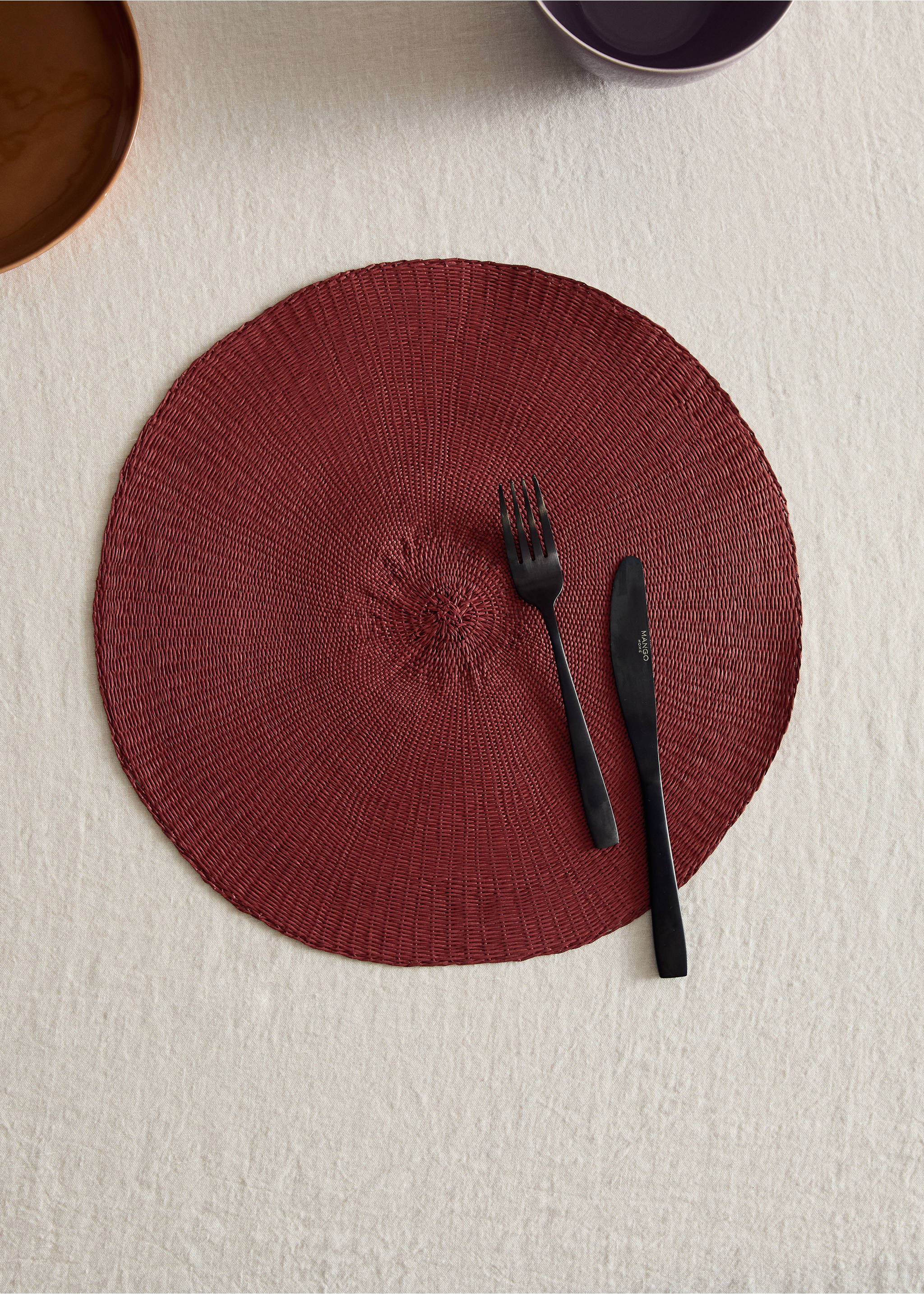 Coloured paper placemat - General plane, Burnt Orange. Ref: 17013324-00.