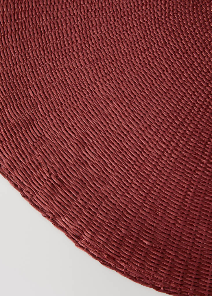 Round paper placemat — Burnt Orange