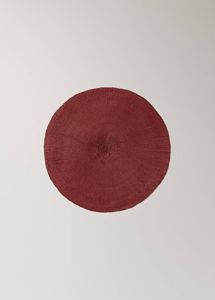 Round paper placemat — Burnt Orange