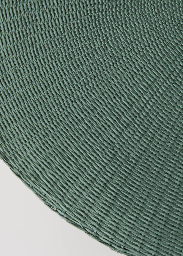 Round paper placemat — Green