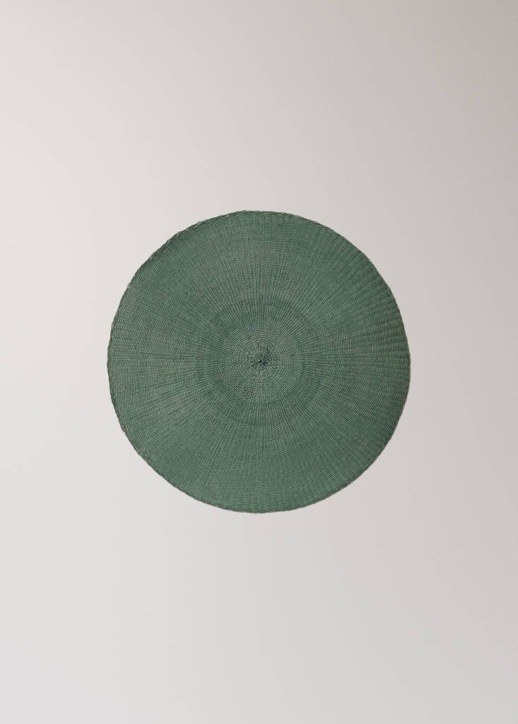Round paper placemat — Green