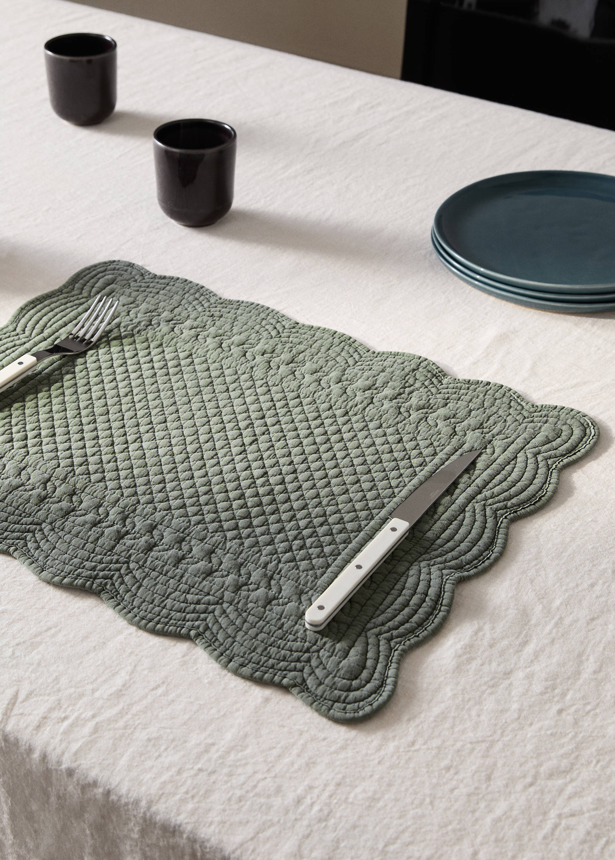 Quilted cotton placemat - General plane