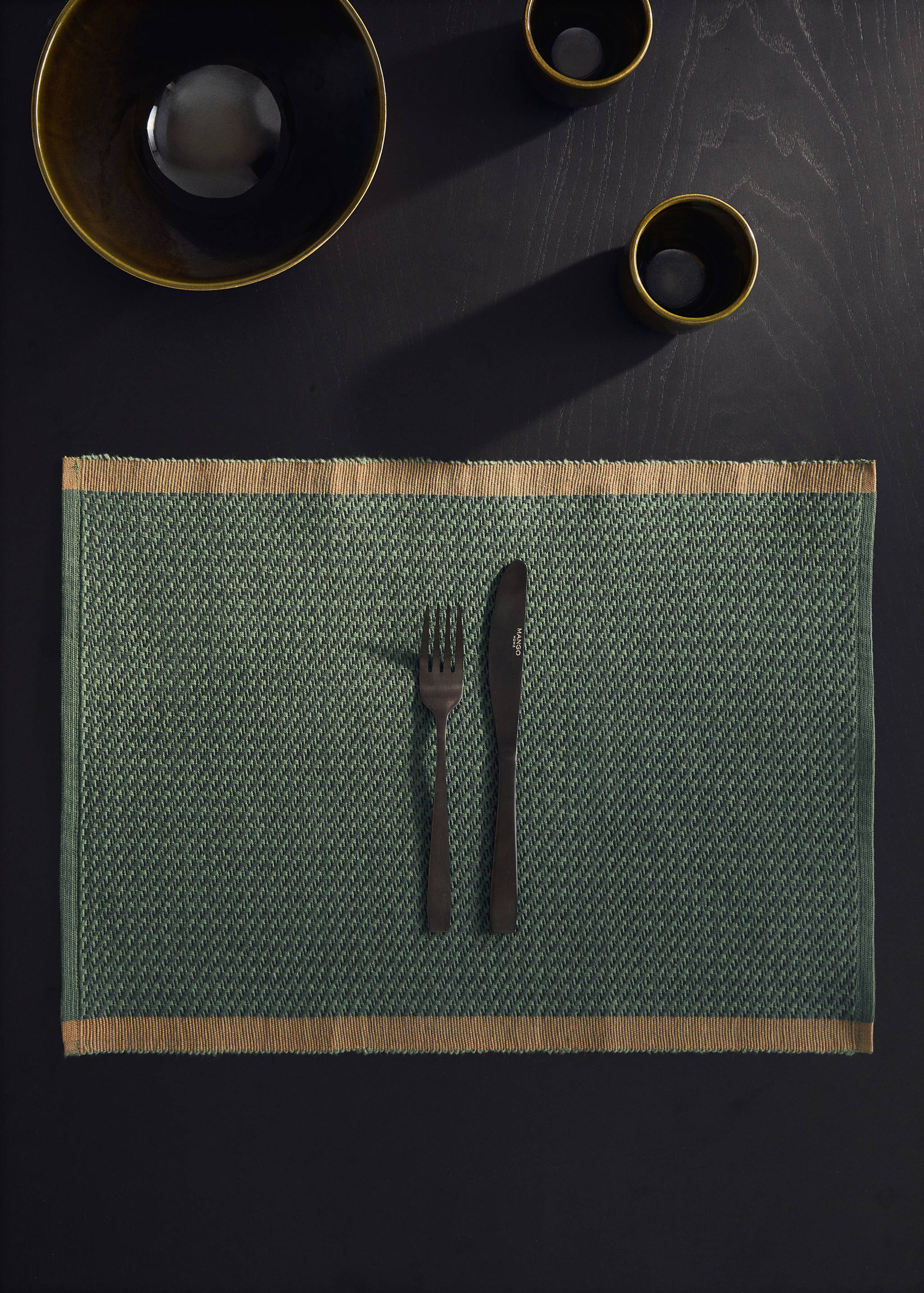 100% cotton check placemat - General plane