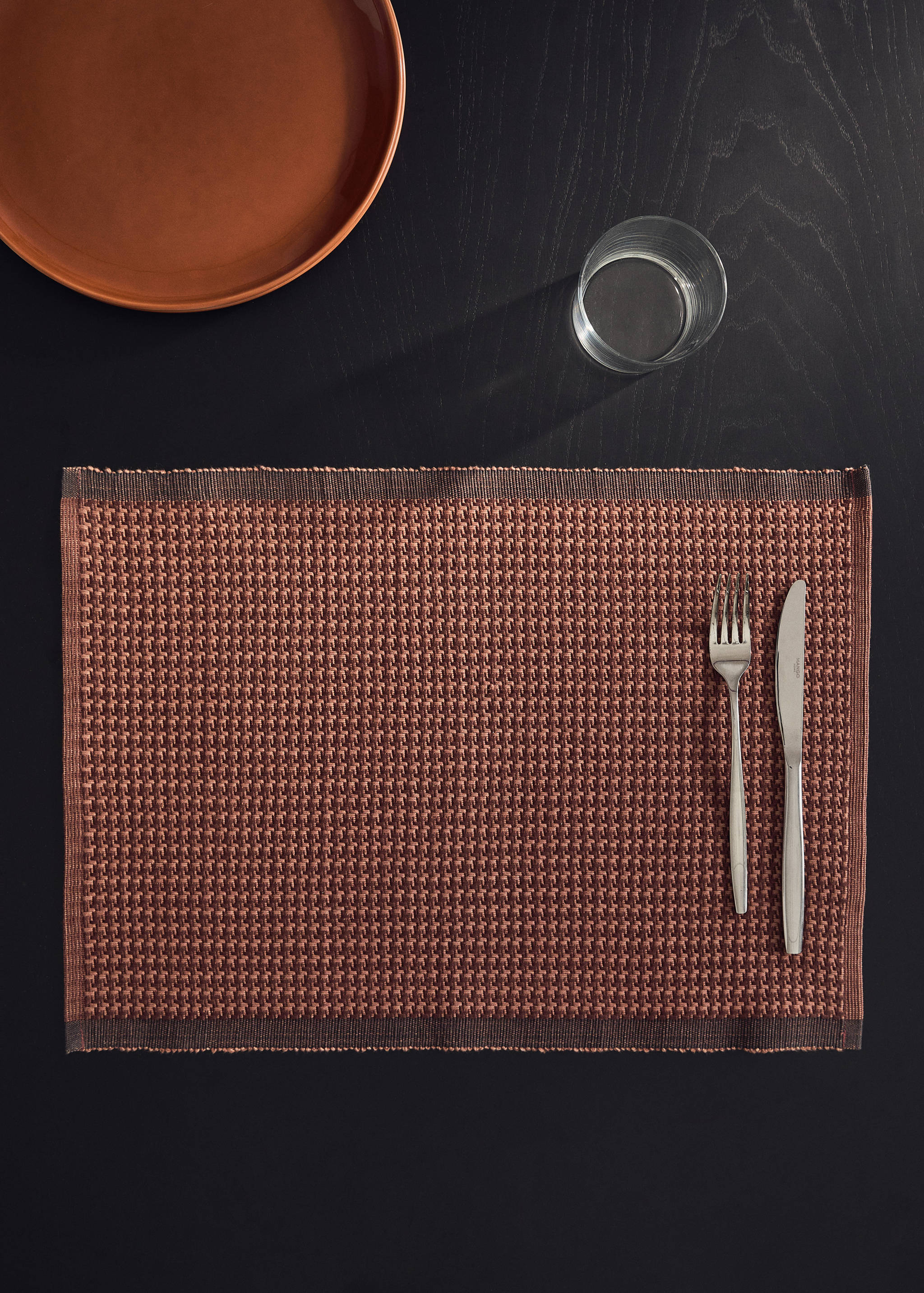 100% cotton check placemat - General plane