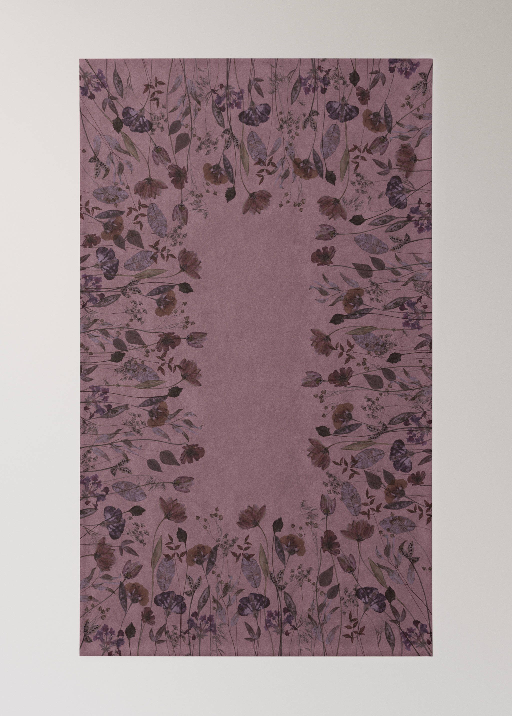 Cotton linen tablecloth with coloured flowers for 2 to 4 diners - Details of the article 1