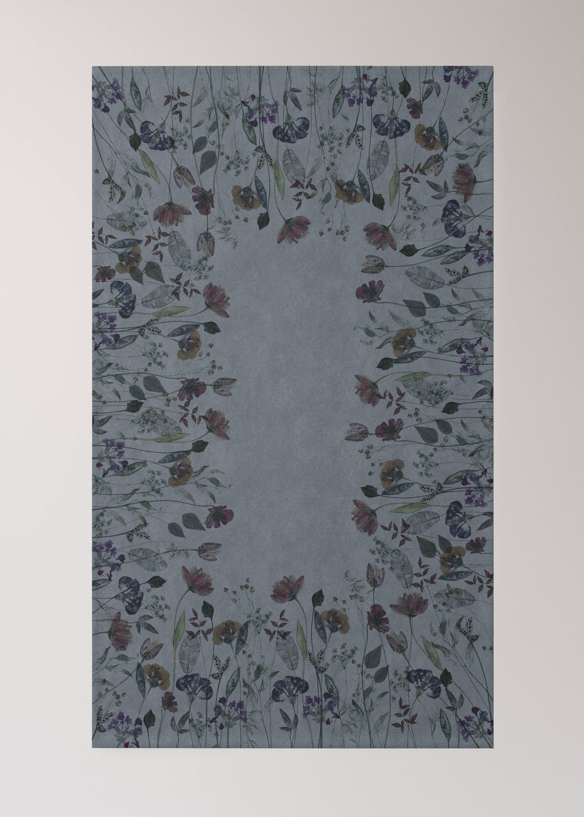 Cotton linen floral-print tablecloth for 6 to 8 diners - Details of the article 1