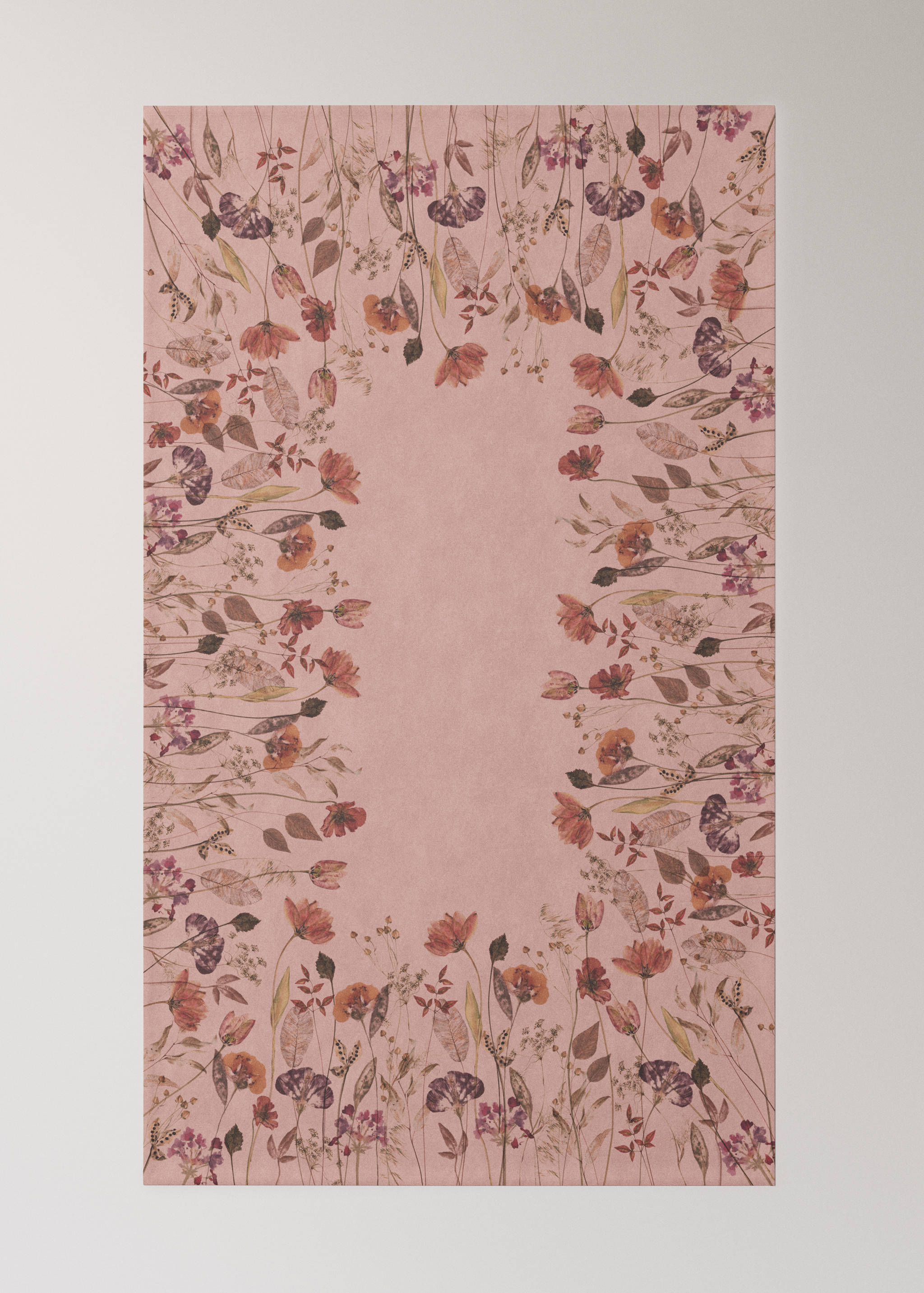 Cotton linen floral-print tablecloth for 6 to 8 diners - Details of the article 1