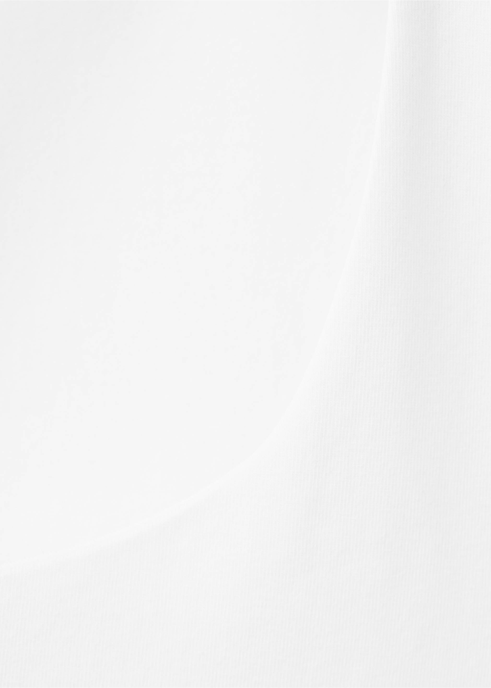 Camiseta algodón entallada - Detalle del artículo 8, Blanco roto. Ref: 17013337-00.