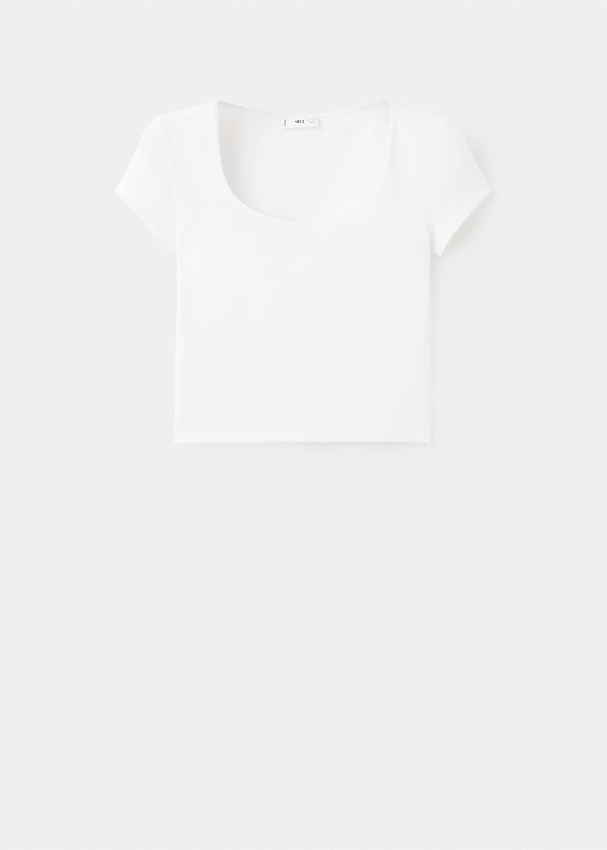 Camiseta algodón entallada - Artículo sin modelo, Blanco roto. Ref: 17013337-00.