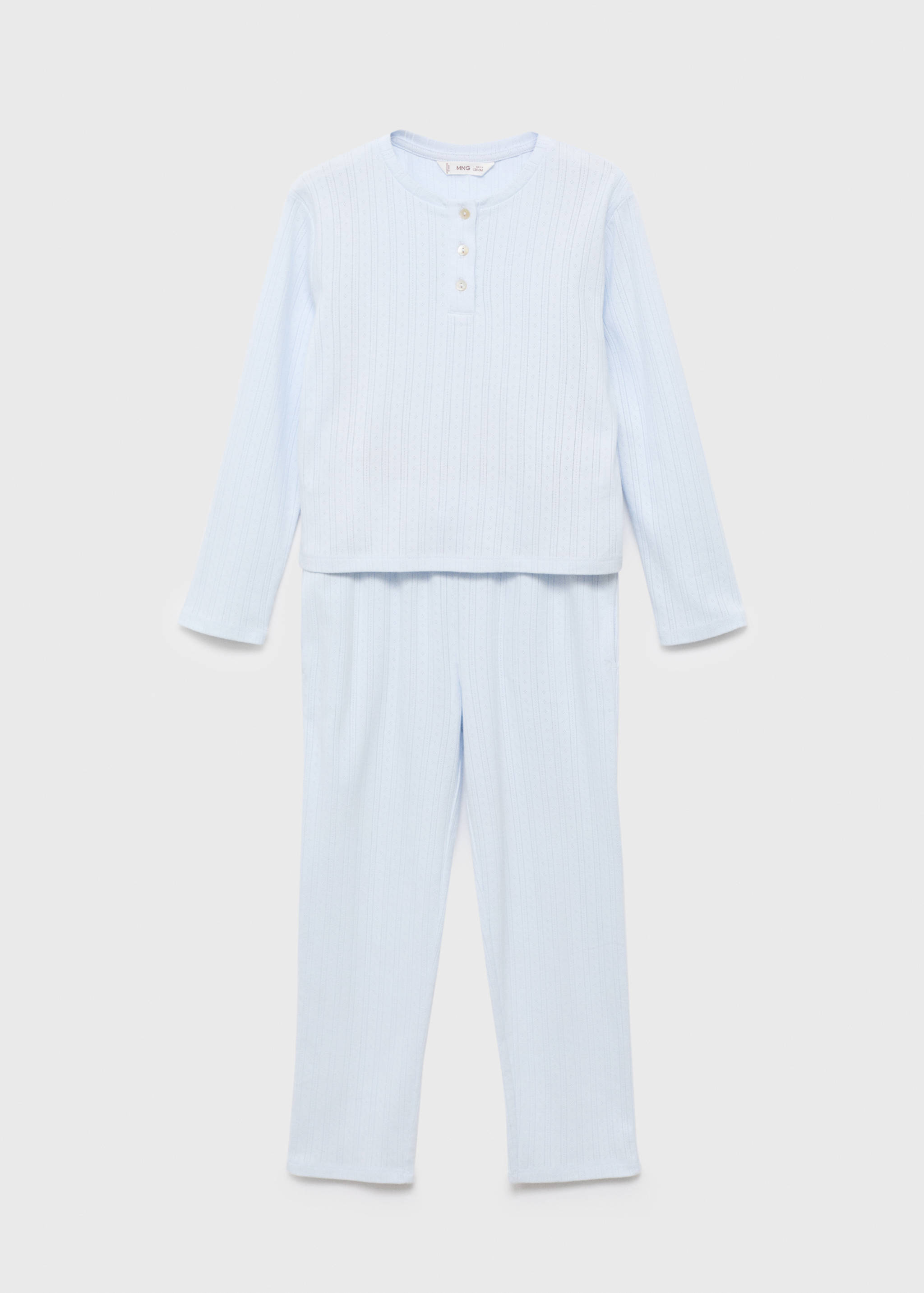 Длинная пижама в рубчик - Изделие без модели