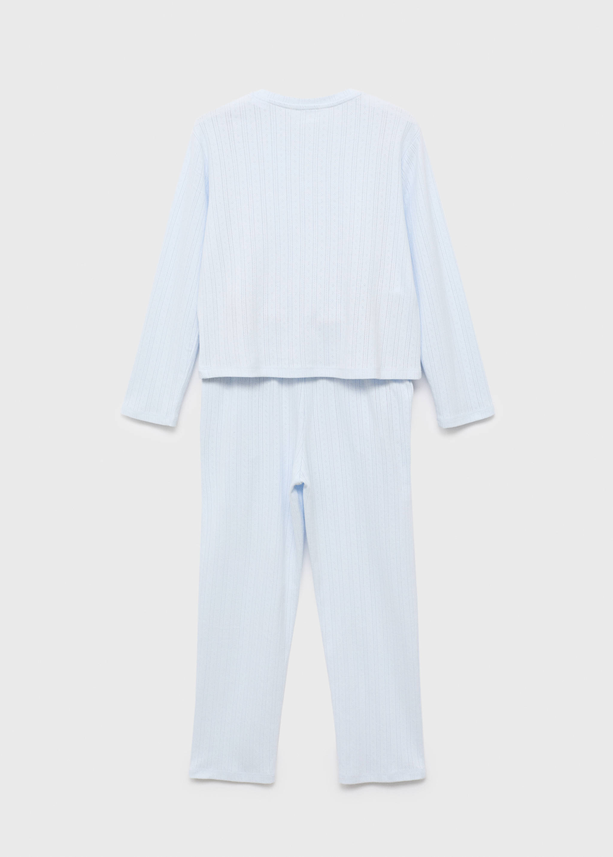 Длинная пижама в рубчик - Обратная сторона изделия