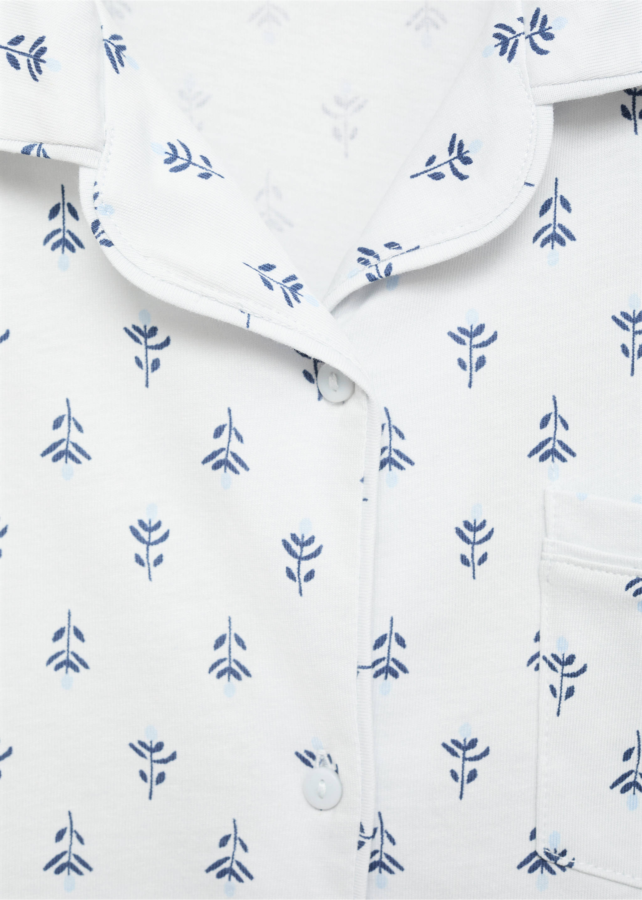 Pyjama imprimé fleuri - Détail de l'article 8, Bleu ciel. Ref: 17013803-00.