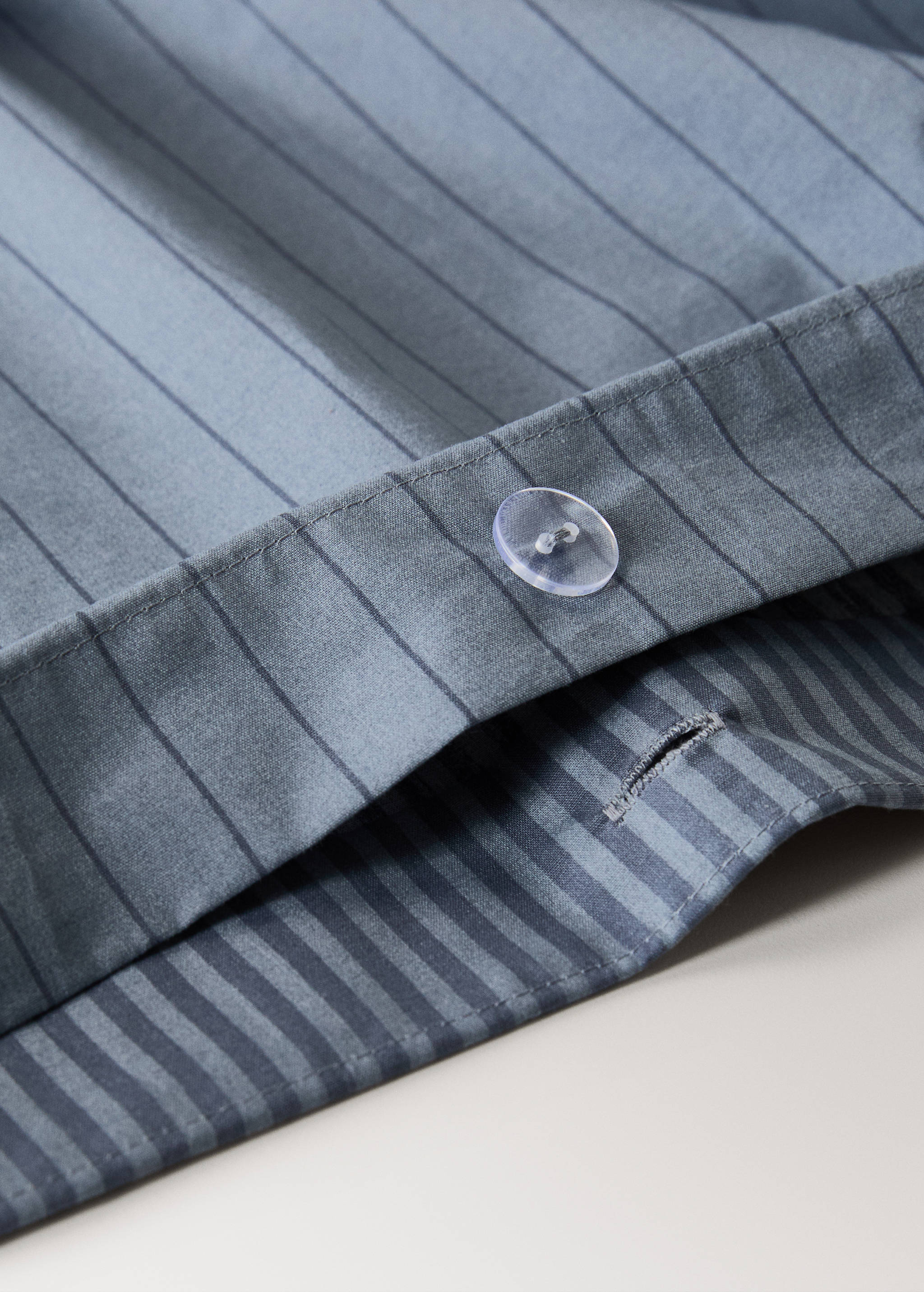 Reversible percale cotton striped duvet cover for 90 cm bed - Details of the article 1