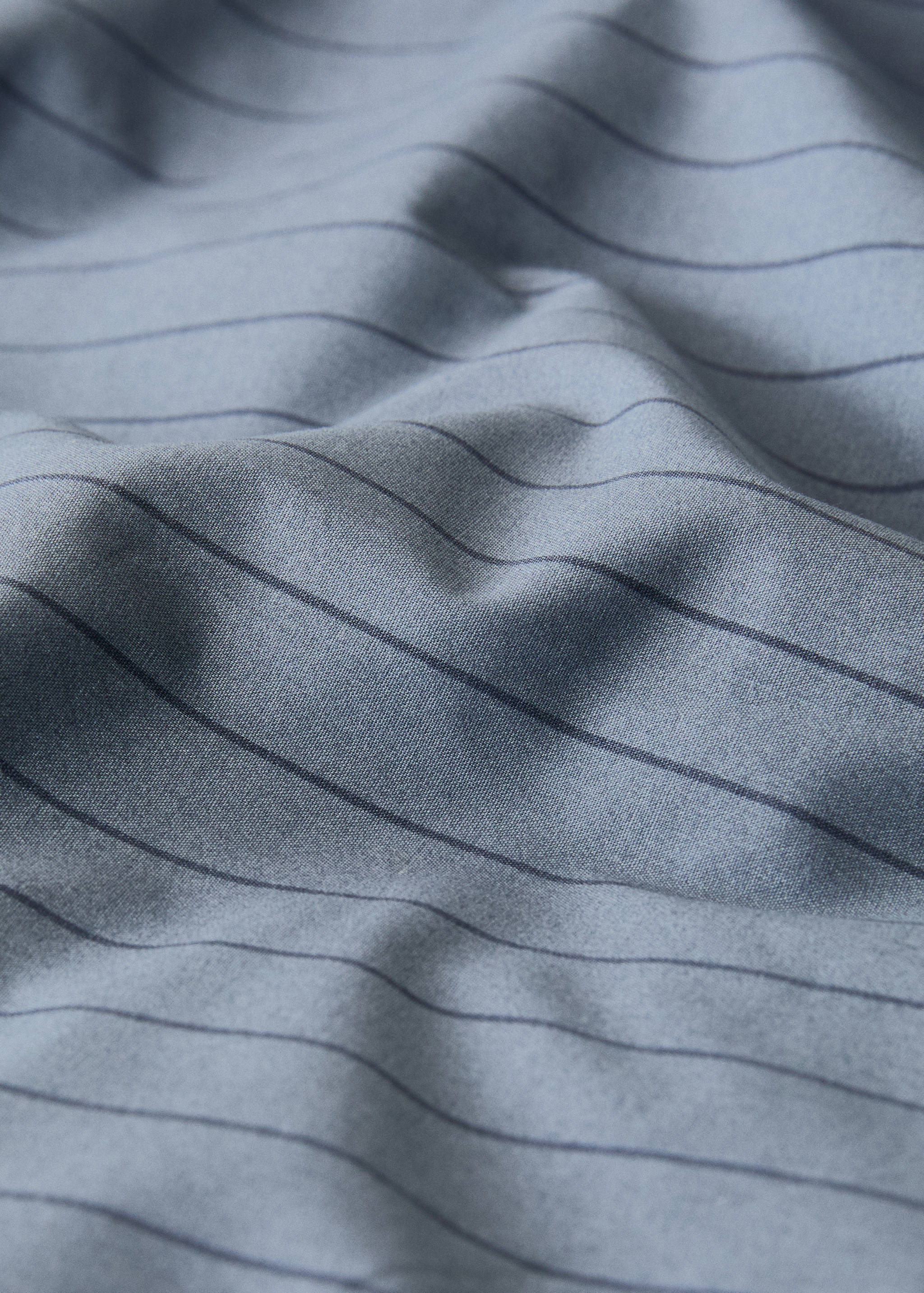 Reversible percale cotton striped duvet cover for 135/140 cm bed - Details of the article 2