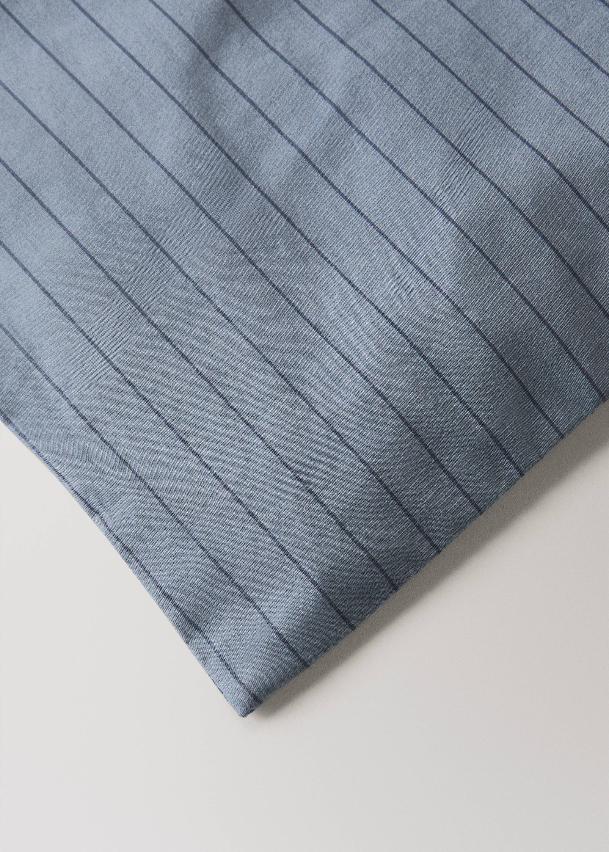 Reversible percale cotton striped duvet cover for 135/140 cm bed - Details of the article 3