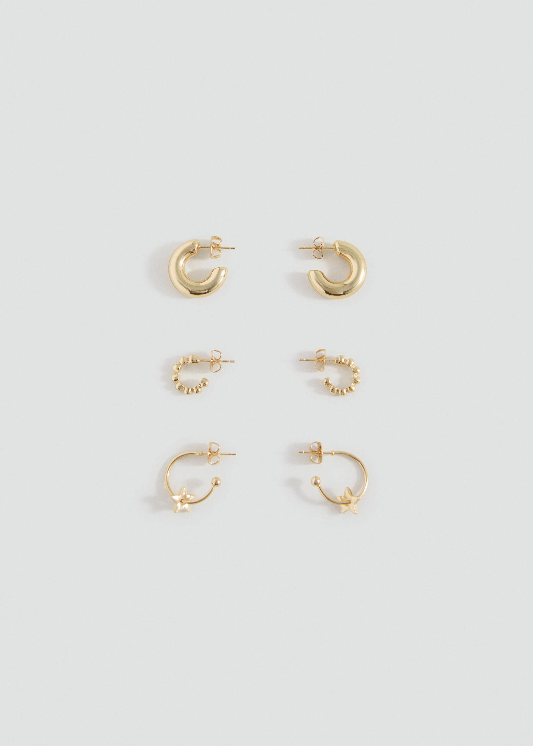 Pack of 3 hoop earrings - Article without model