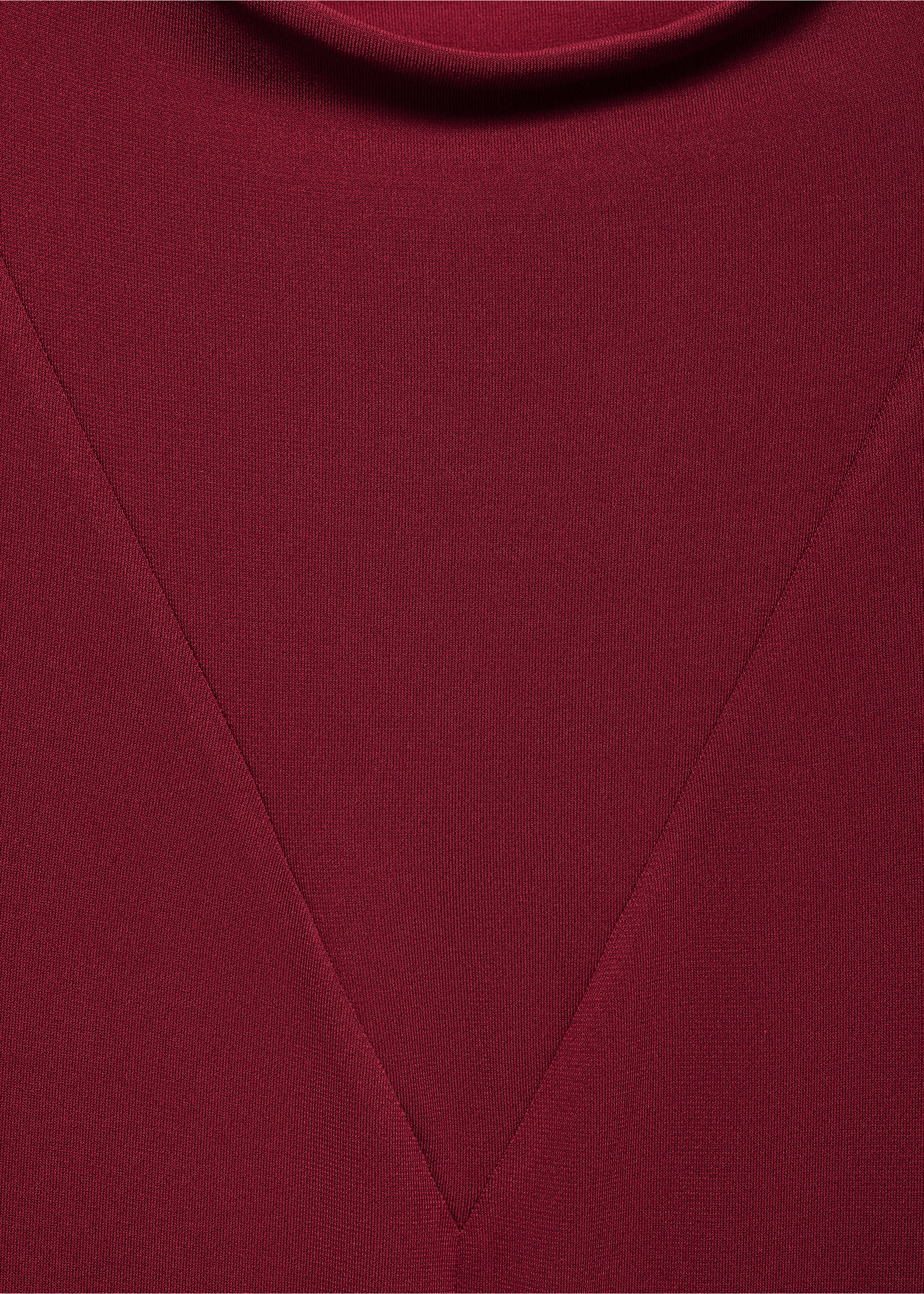 A-line dress with bell sleeves - Details of the article 0, Burgundy. Ref: 17014078-00.