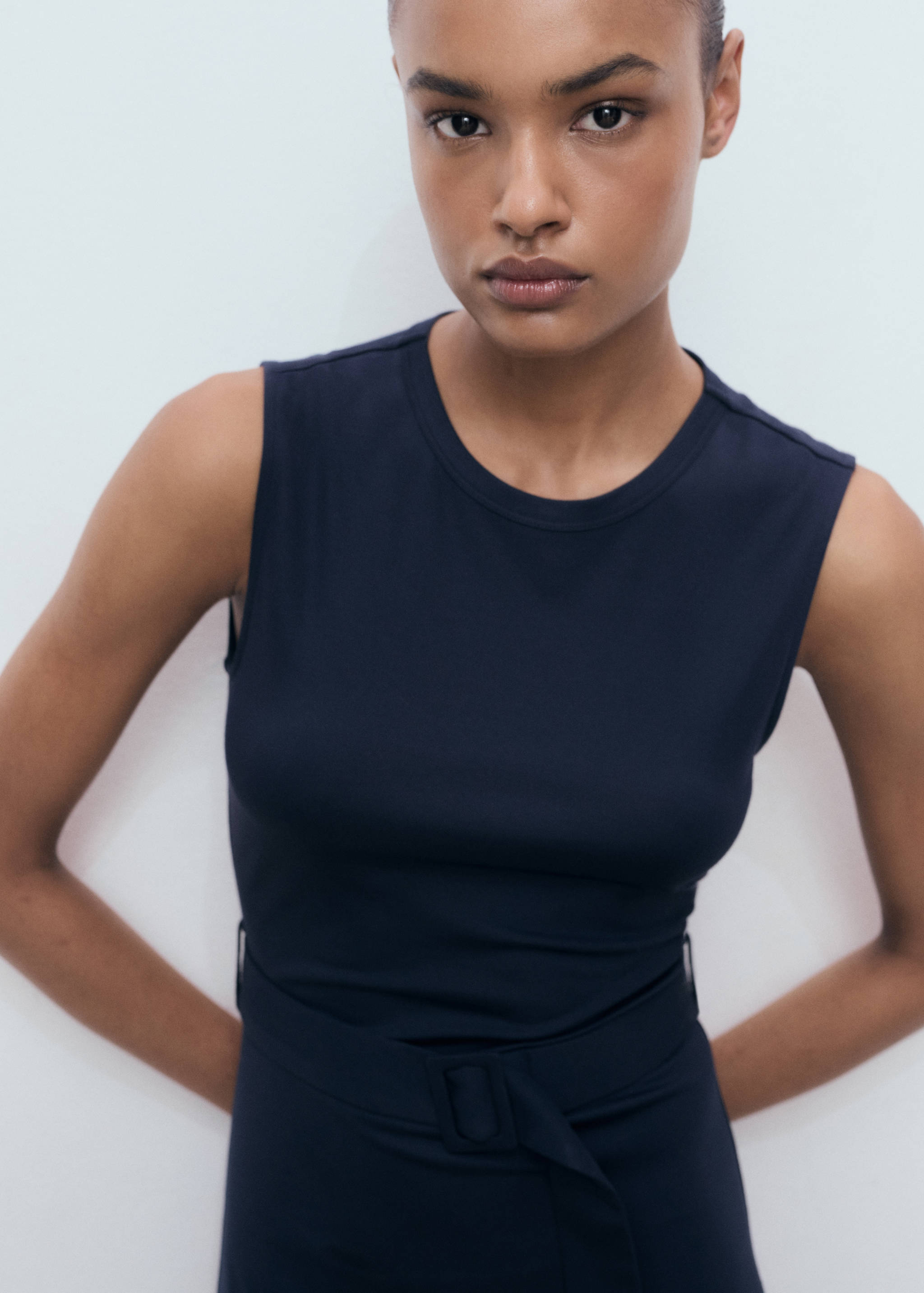 Belt midi dress - Details of the article 1