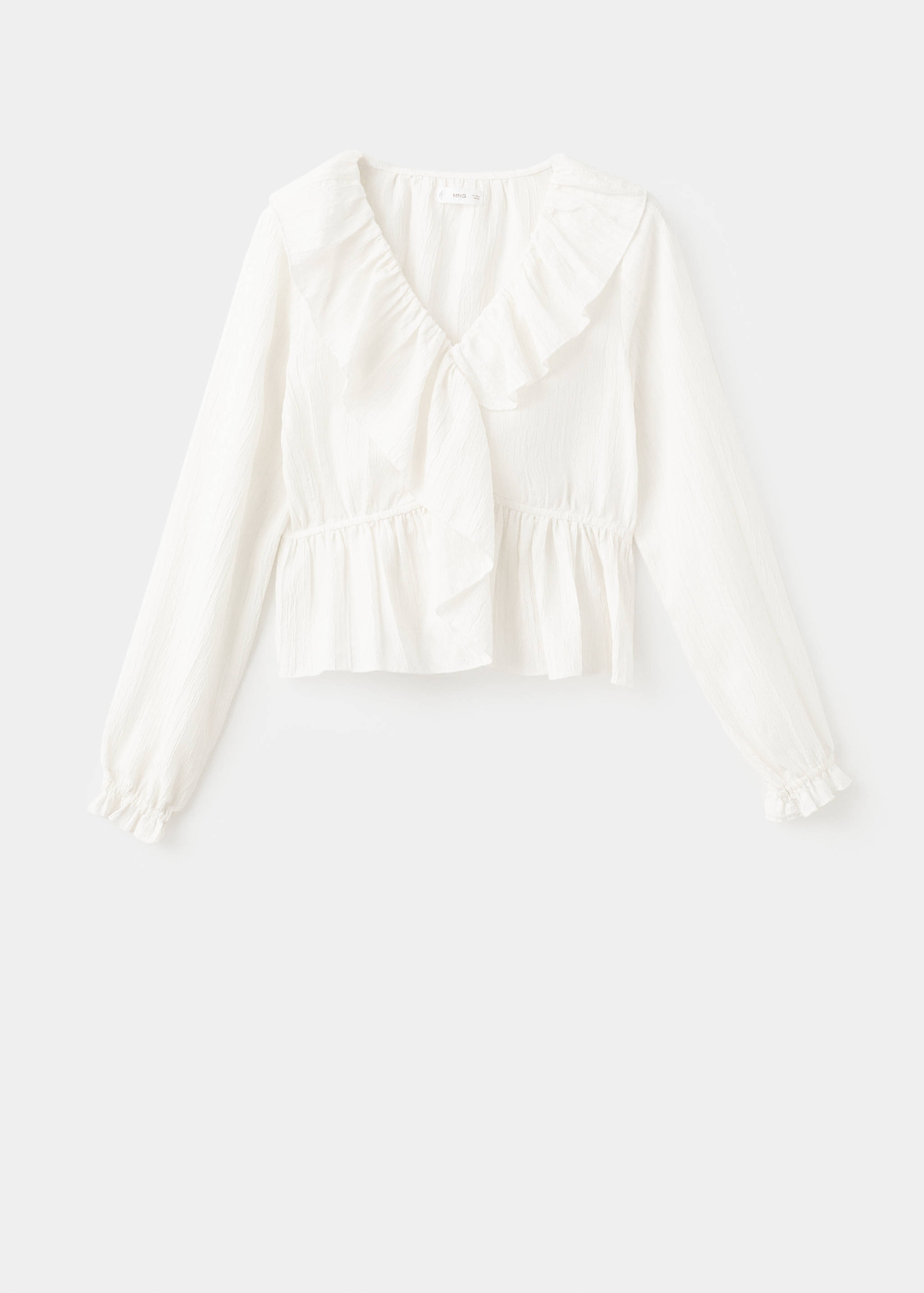 Blusa cruzada de folhos - Artigo sem modelo