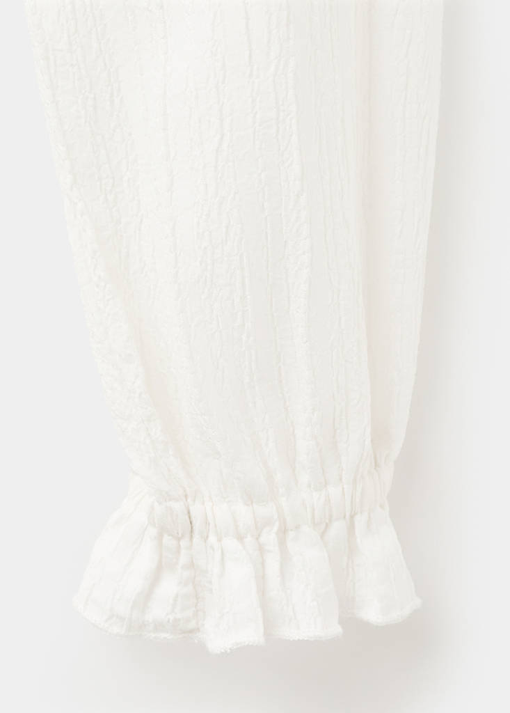 Ruffled cross blouse — Off White