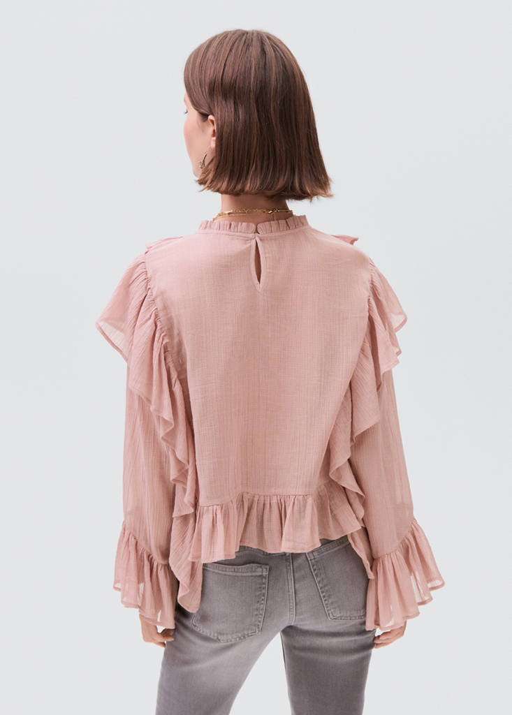 Ruffled blouse — Pink