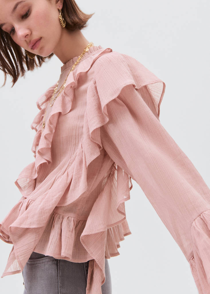 Ruffled blouse — Pink