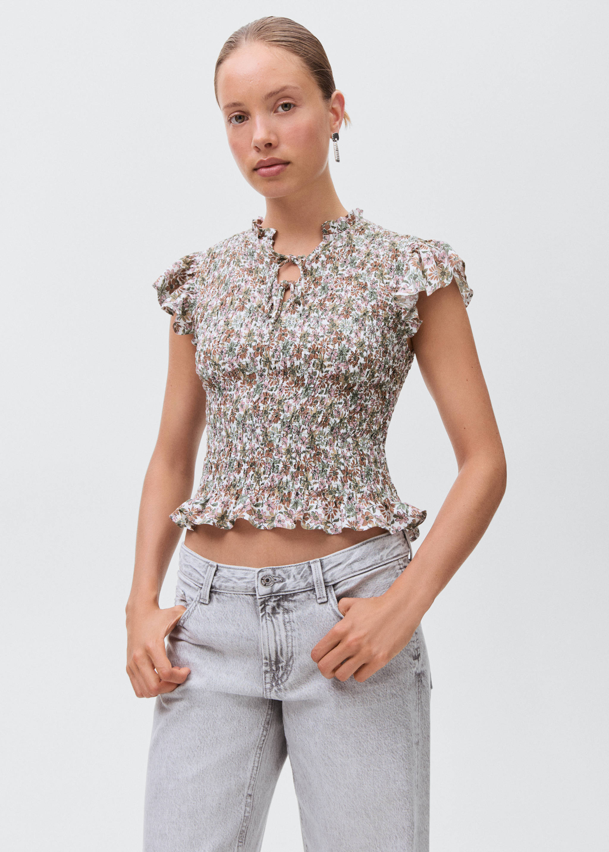 Floral print blouse - Medium plane