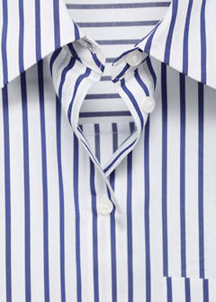 Striped cropped shirt — Sky Blue 8