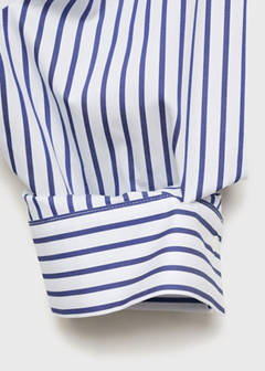 Striped cropped shirt — Sky Blue 9