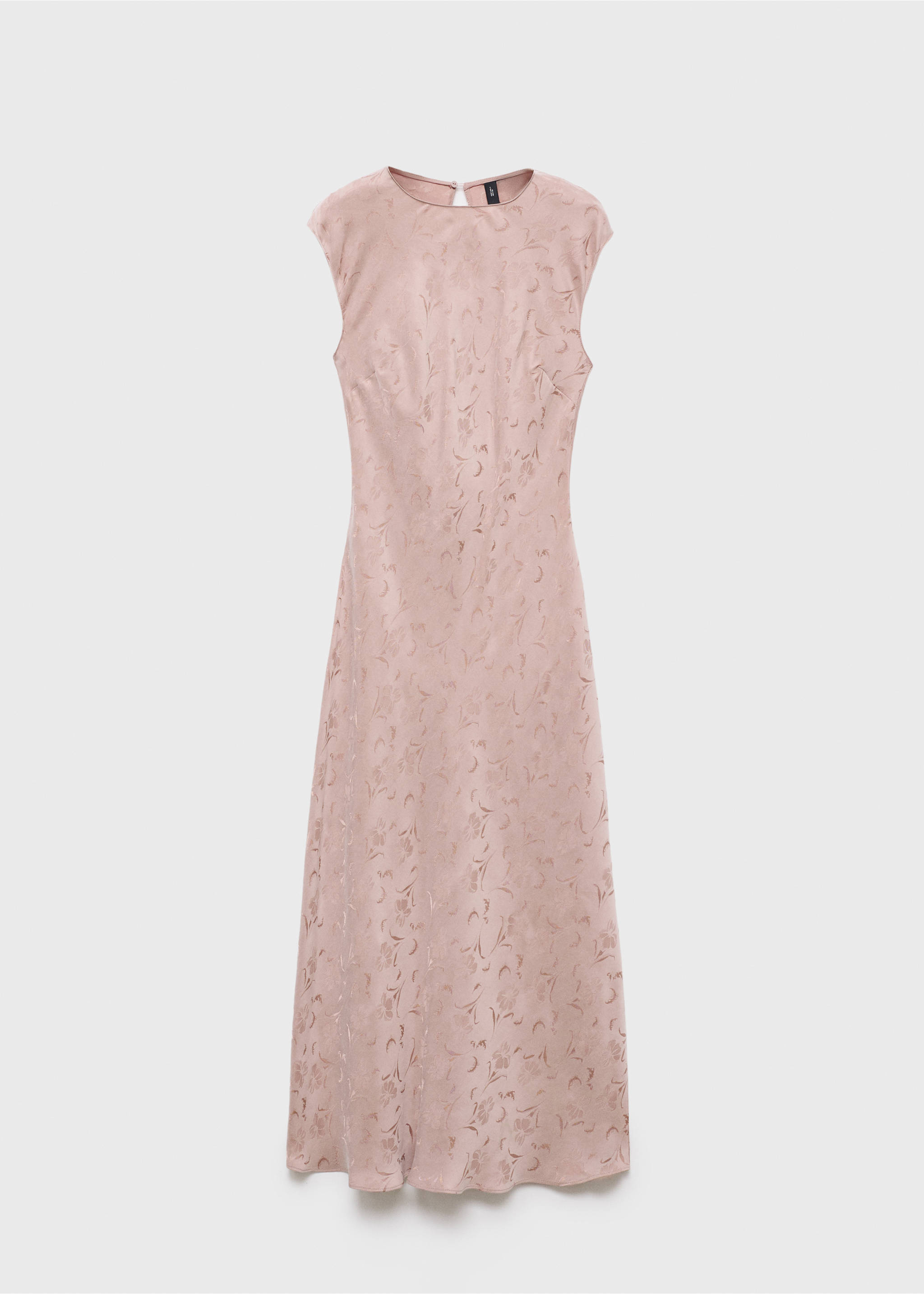 Satin floral jacquard dress - Article without model, Pastel Pink. Ref: 17014084-00.
