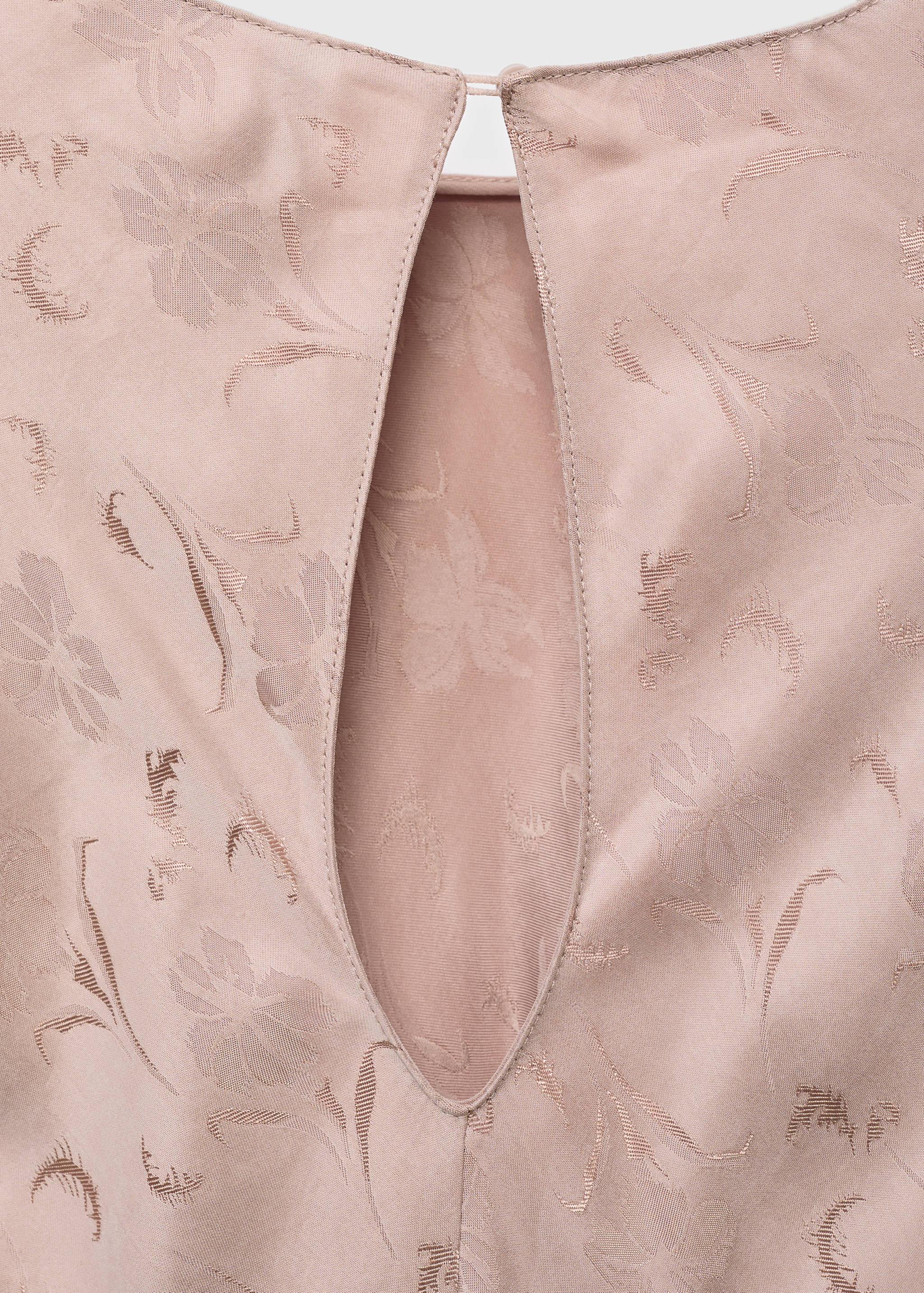 Satin floral jacquard dress - Details of the article 8