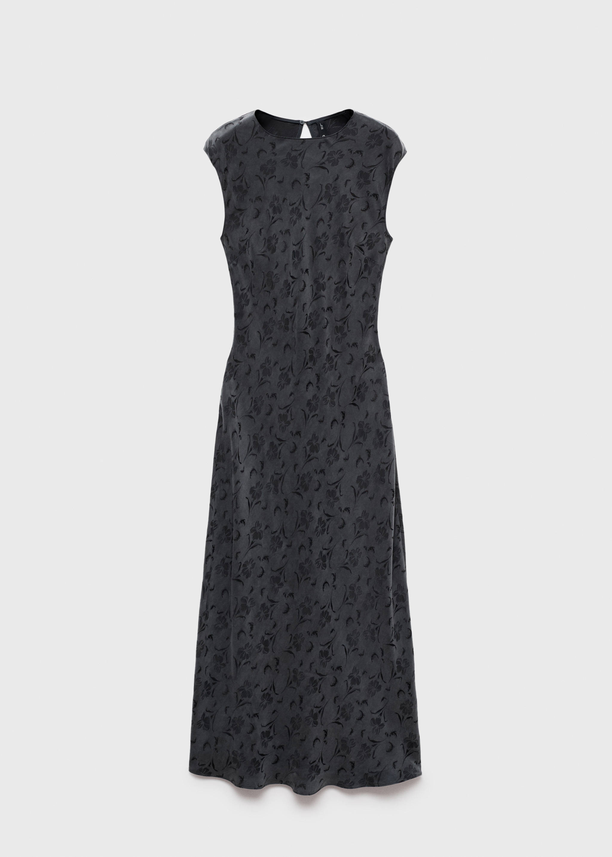 Satin floral jacquard dress - Article without model