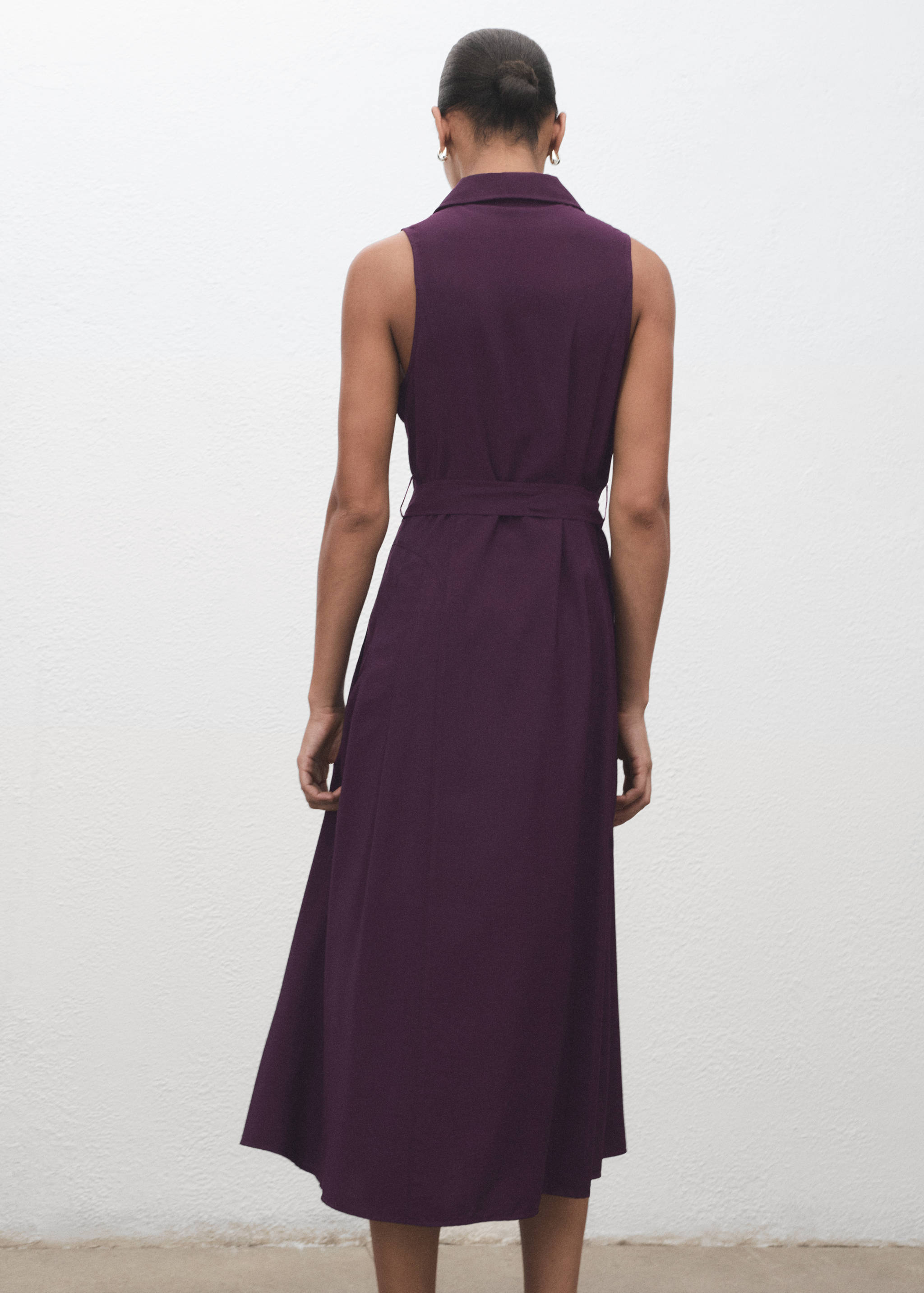 Robe chemisier ceinture - Verso de l’article