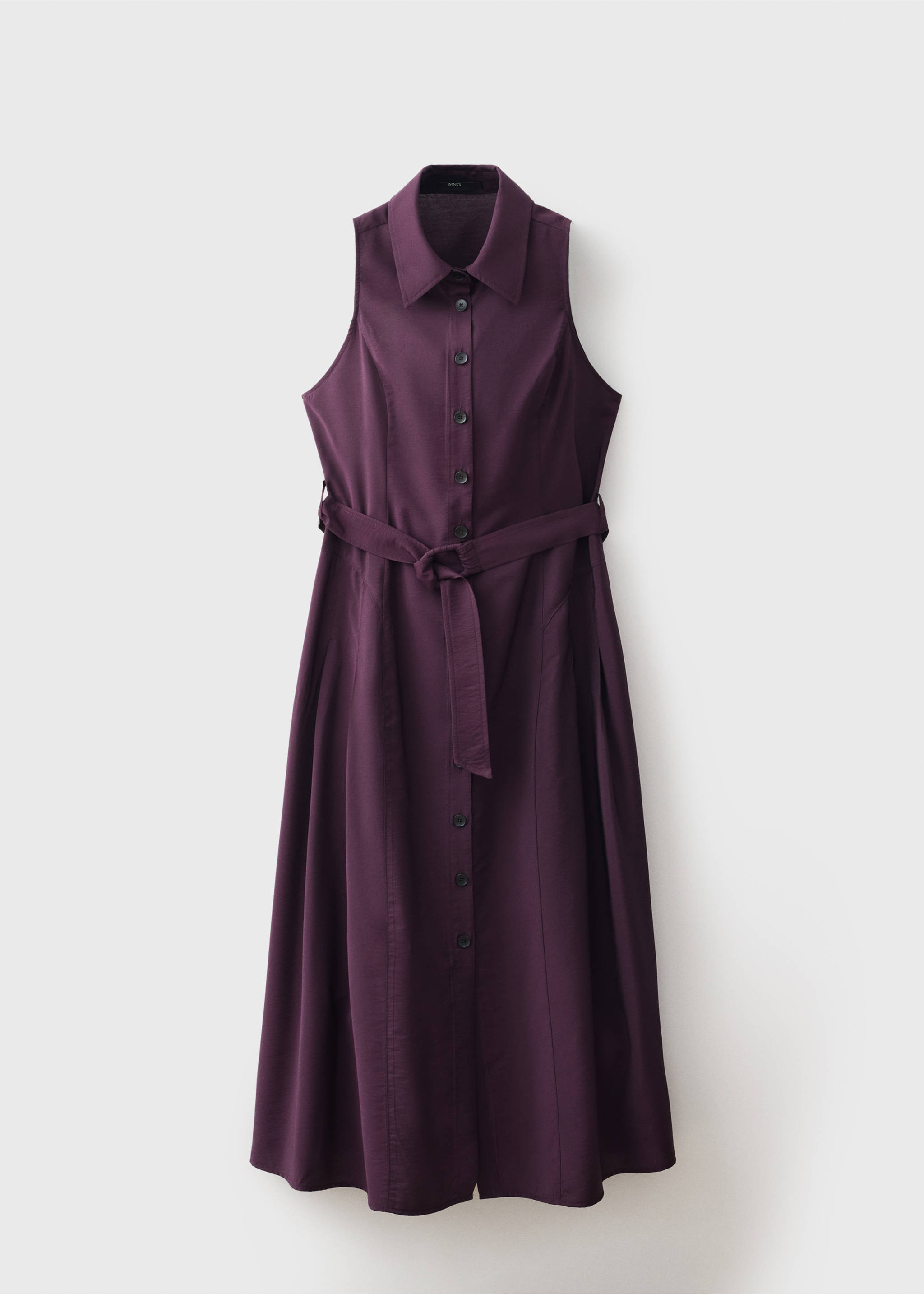 Belt shirt dress - Article without model, Purple. Ref: 17014085-00.