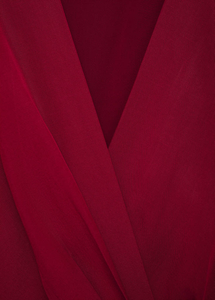 Lyocell wrap dress — Maroon