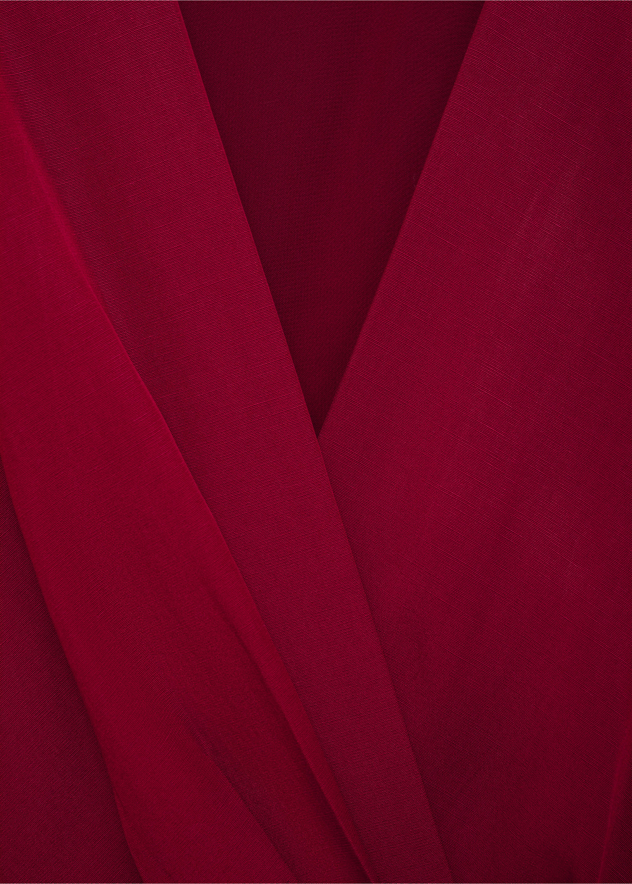 Lyocell wrap dress - Details of the article 8, Maroon. Ref: 17014086-00.