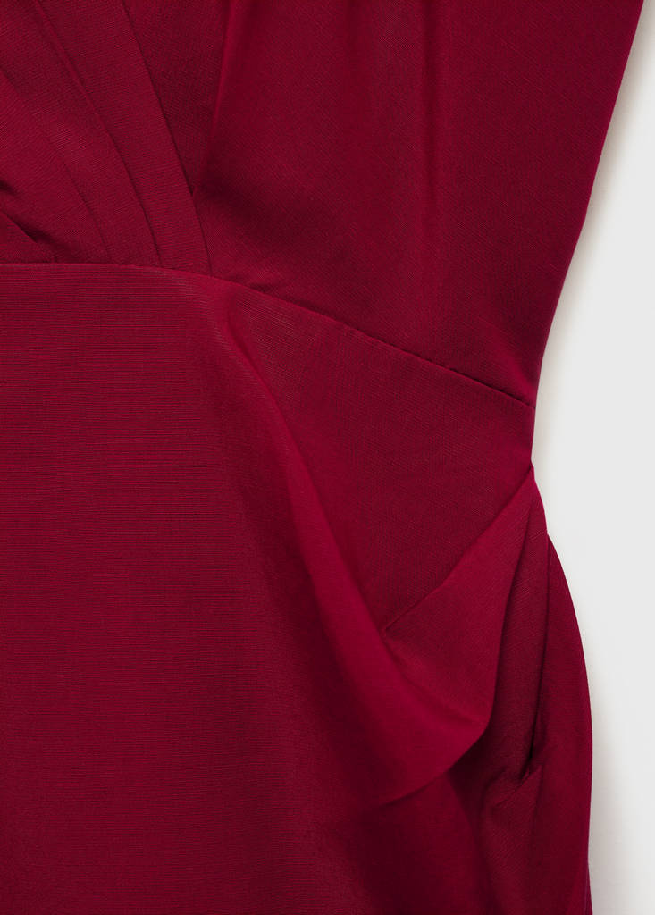 Lyocell wrap dress — Maroon
