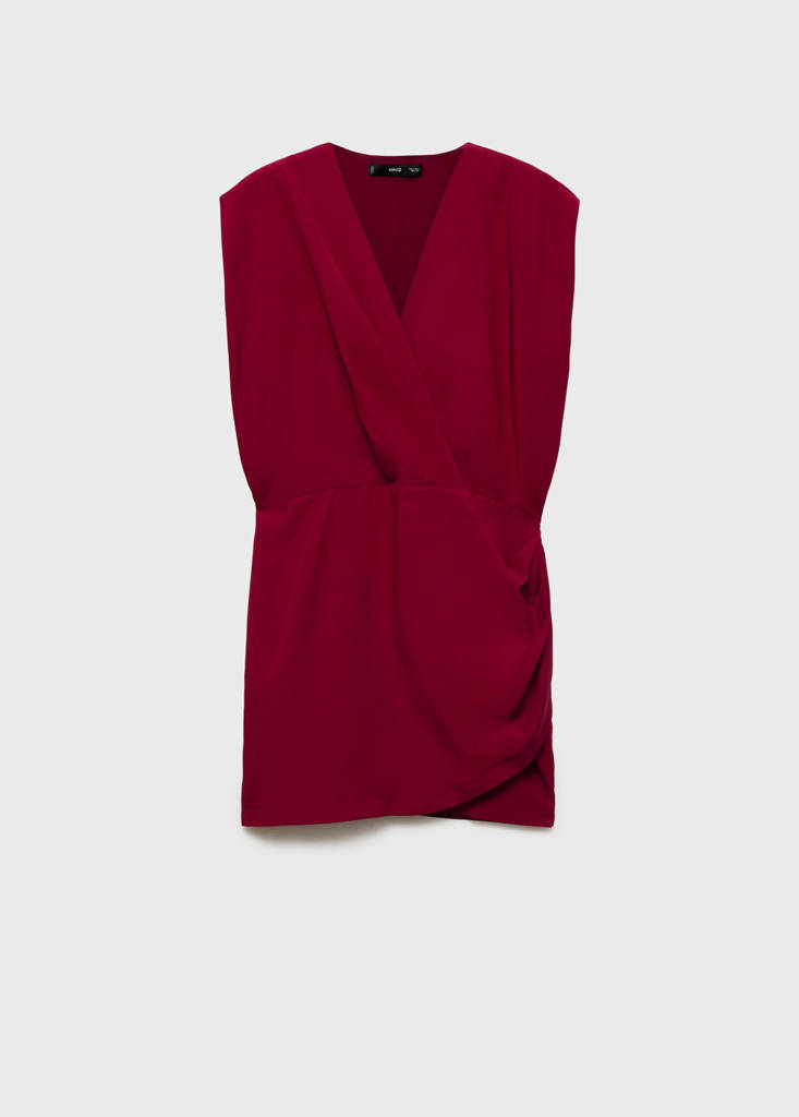 Lyocell wrap dress — Maroon