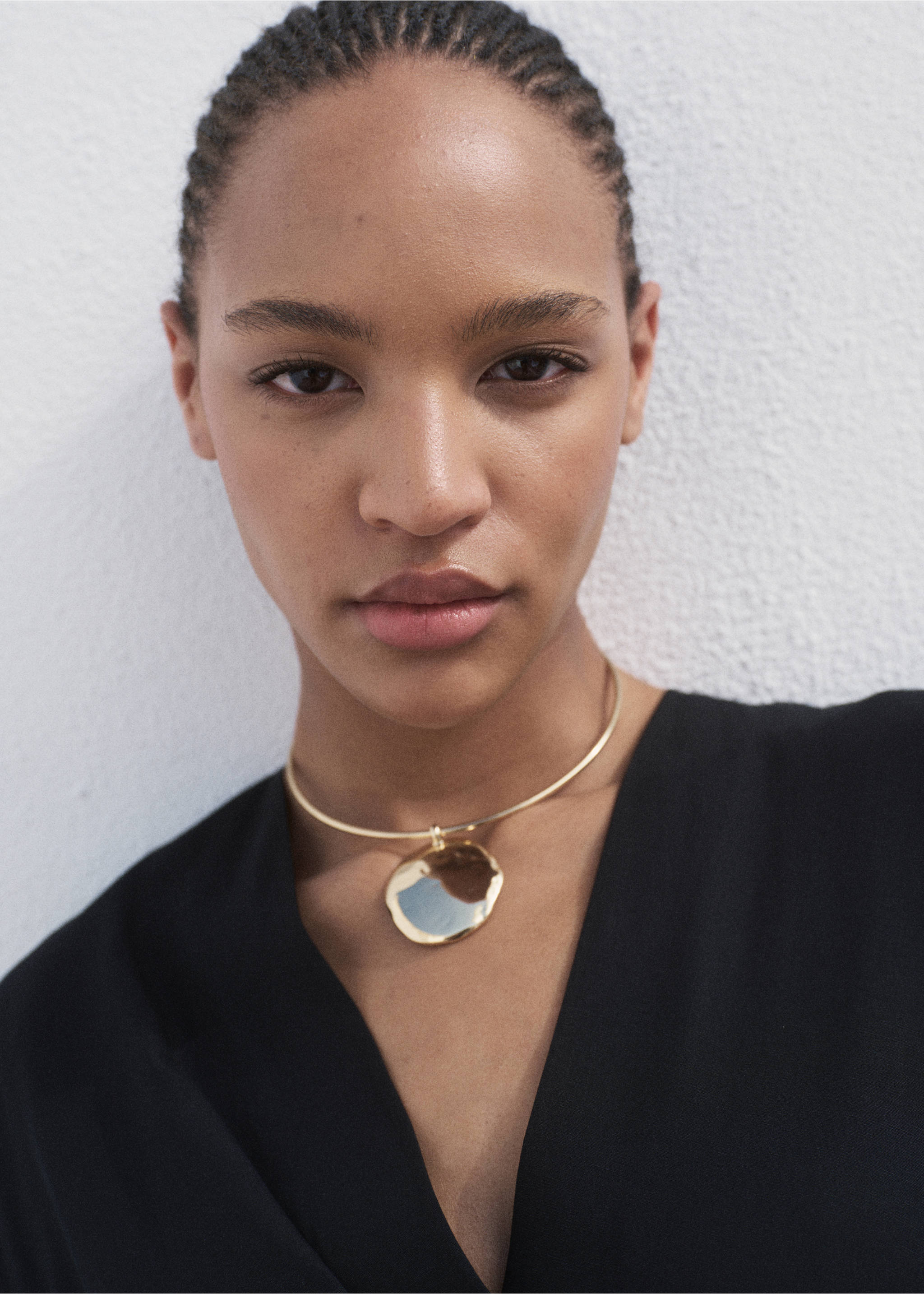 Lyocell wrap dress - Details of the article 1, Black. Ref: 17014086-00.