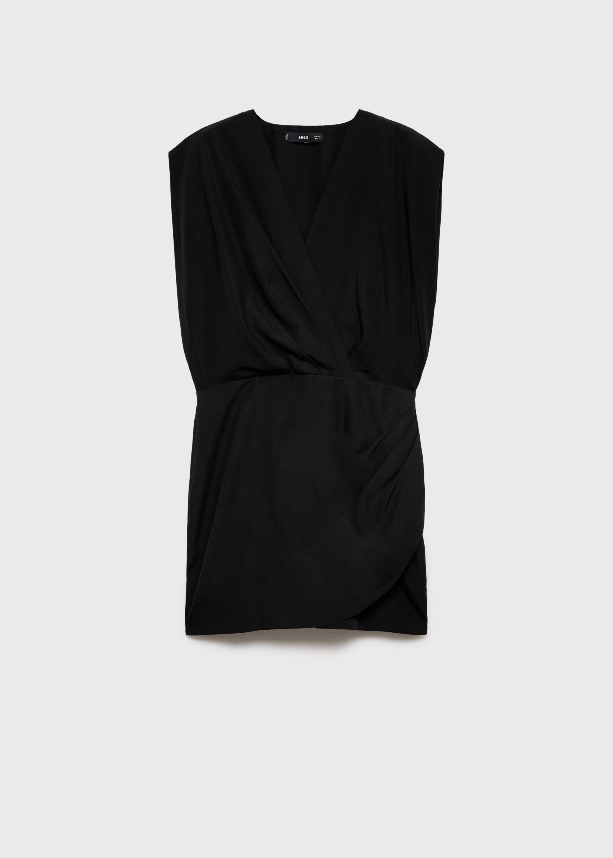 Lyocell wrap dress - Article without model, Black. Ref: 17014086-00.