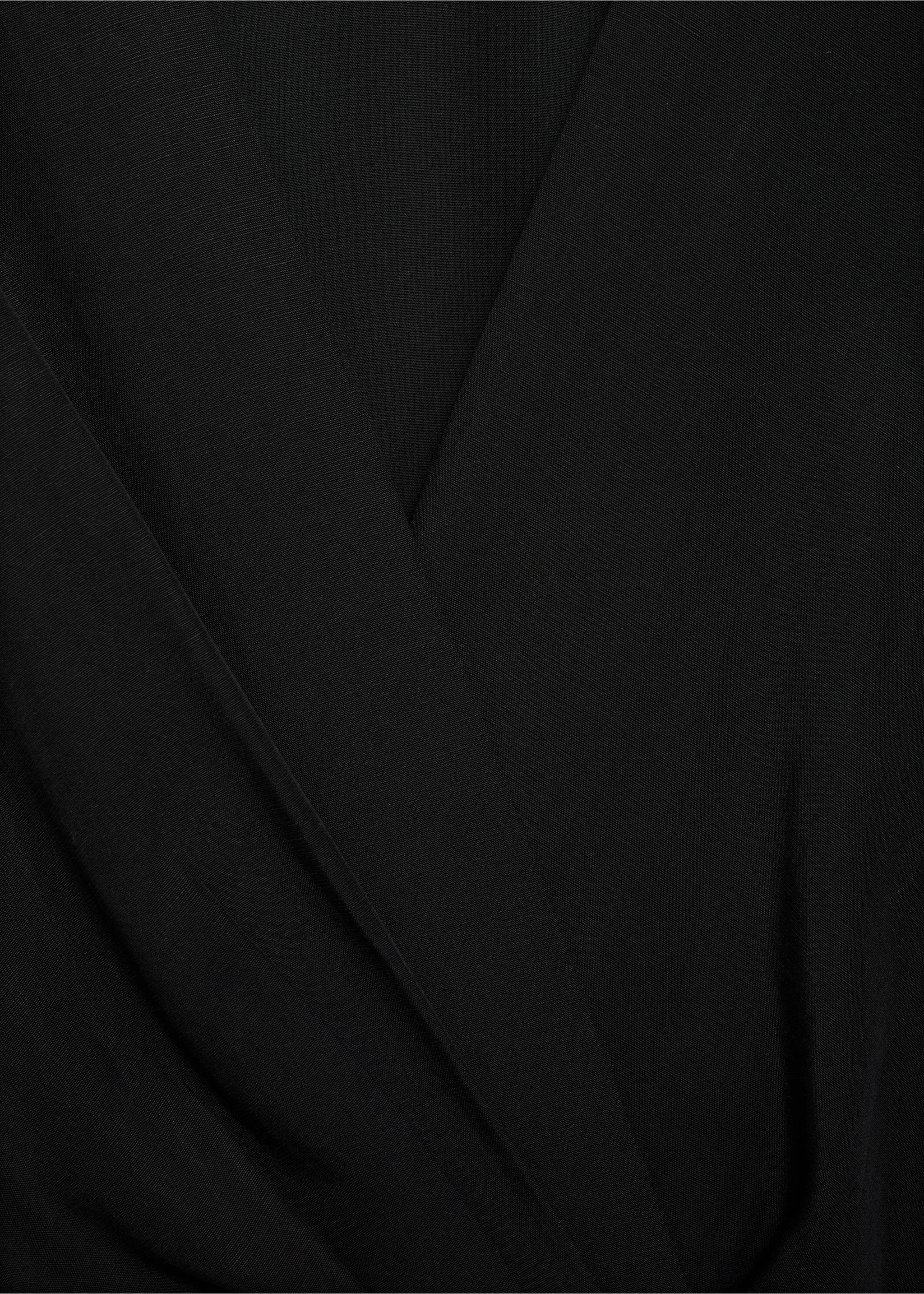 Lyocell wrap dress - Details of the article 8, Black. Ref: 17014086-00.