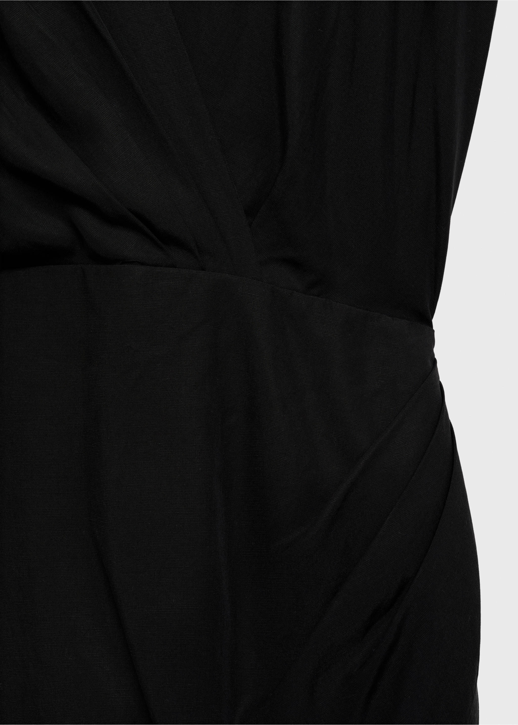 Lyocell wrap dress - Details of the article 0, Black. Ref: 17014086-00.